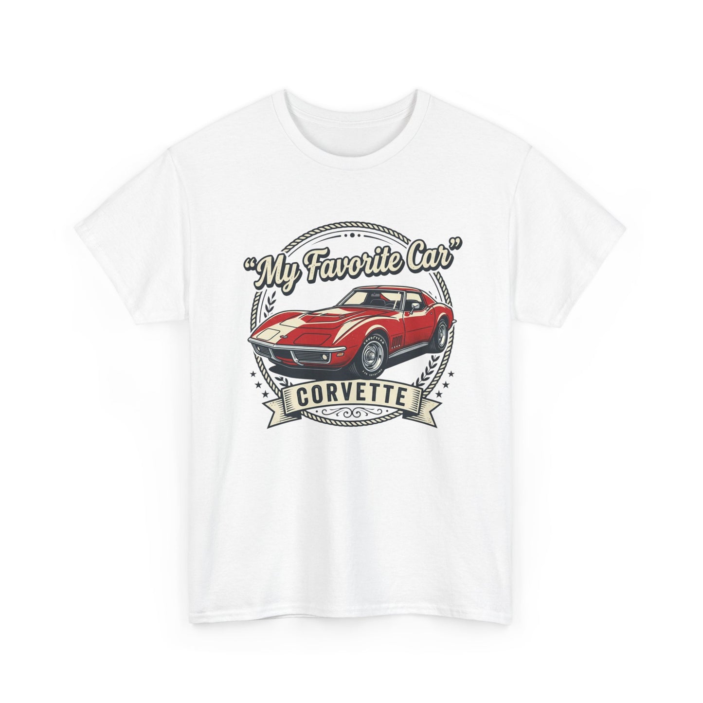 Corvette 'My Favorite Car' Classic Muscle Tee Printify