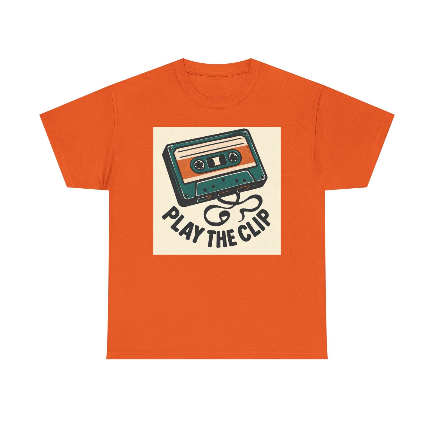 Cassette Tape 'Play the Clip' T-Shirt — Retro Music Tee Printify