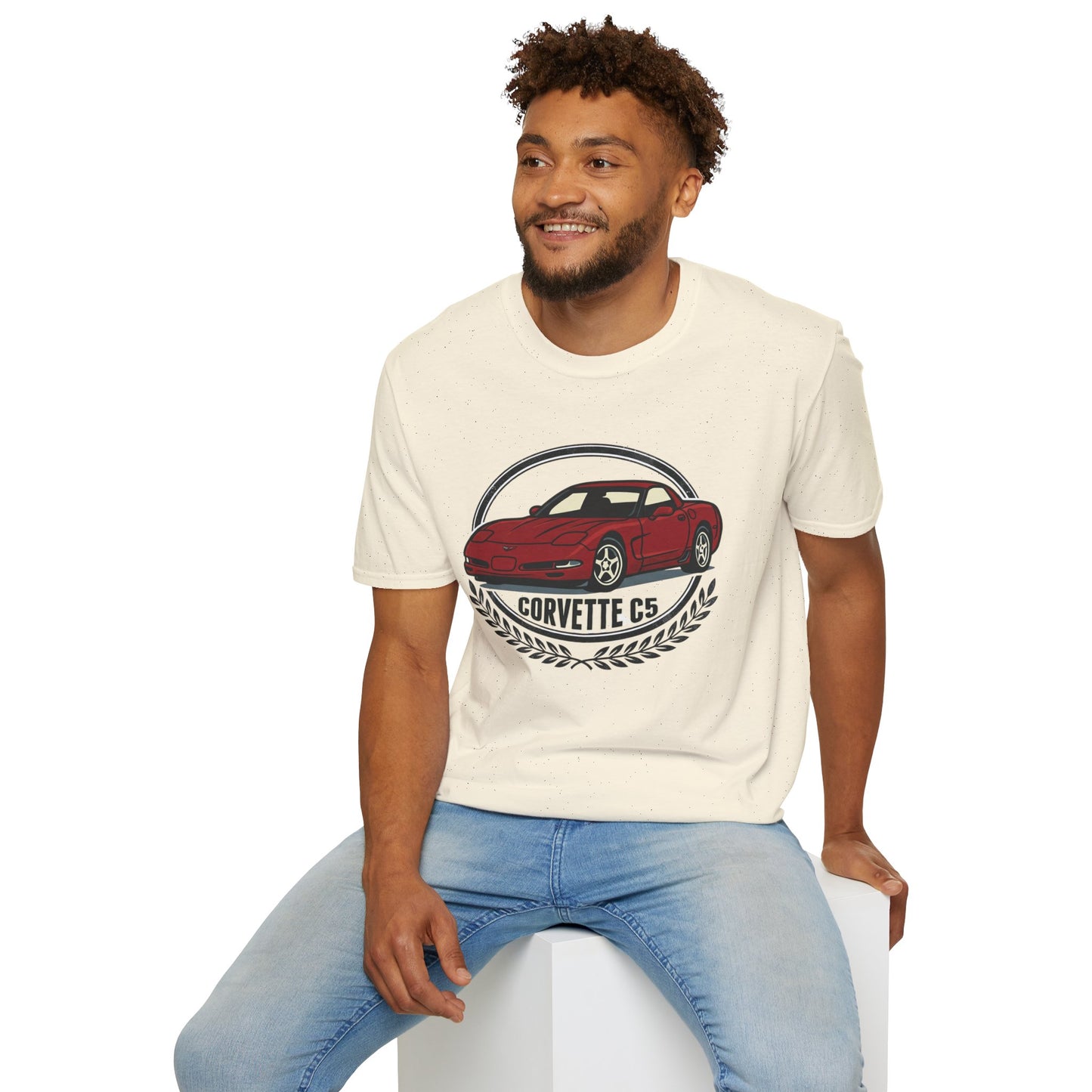 Corvette C5 T-Shirt – Classic Red Sports Car Crewneck for Car Enthusiasts