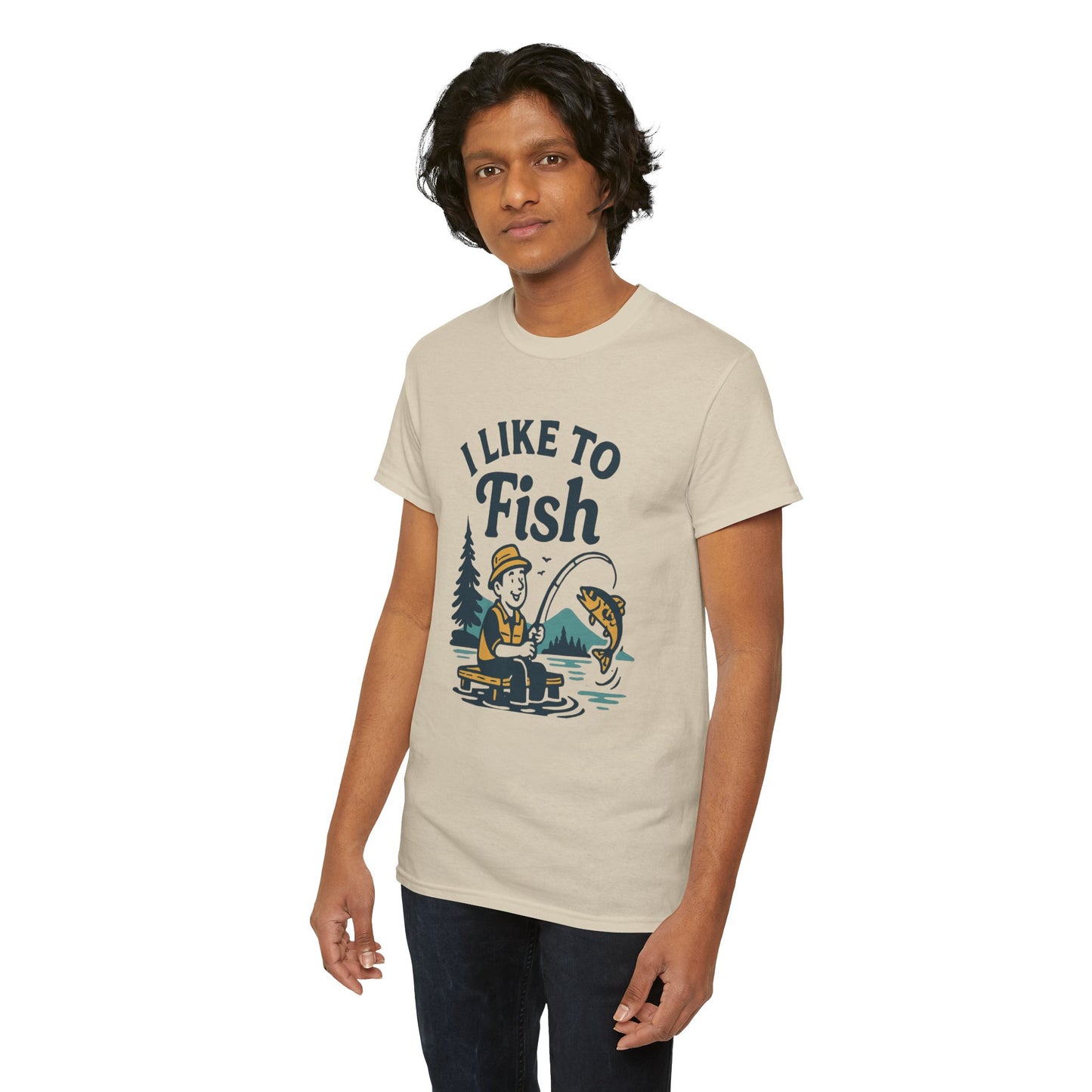 Fishing T-Shirt — "I Like to Fish" Vintage Outdoors Tee