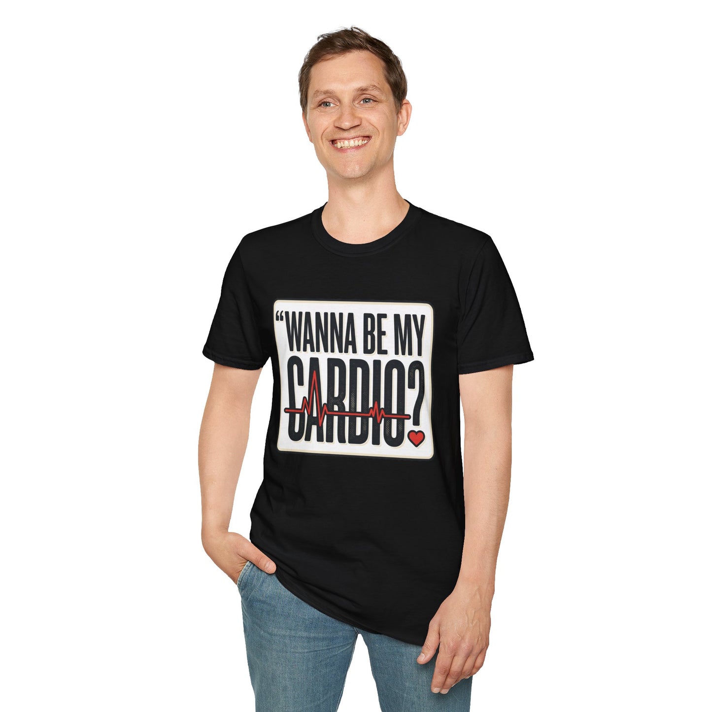 Wanna Be My Cardio? T-Shirt — Funny Fitness Graphic Tee for Gym Lovers