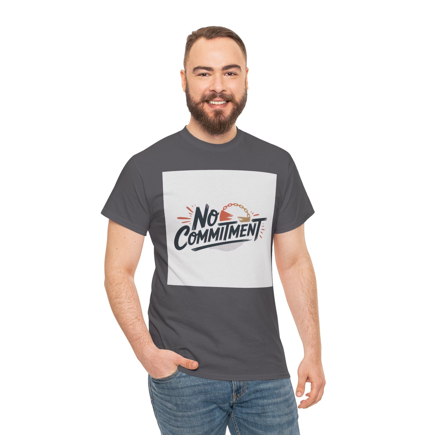 No Commitment T-Shirt — Funny Casual Graphic Tee for Dating & Freedom Lovers