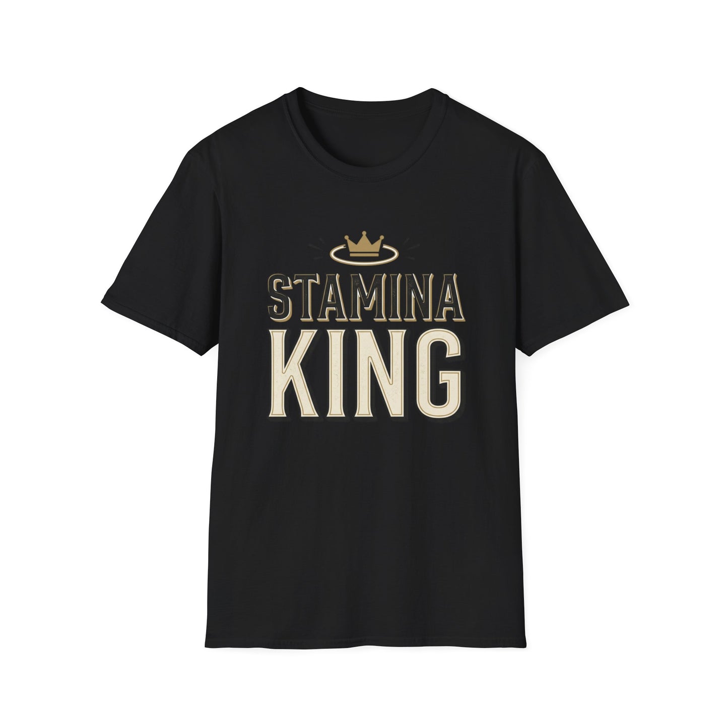Stamina King T-Shirt — Bold Crown Fitness Tee for Workout Motivation