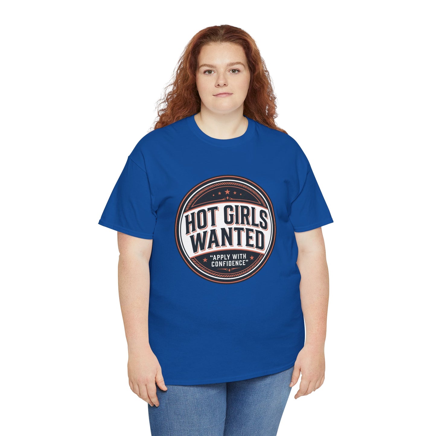 T-Shirt — "Hot Girls Wanted" Retro Badge Tee