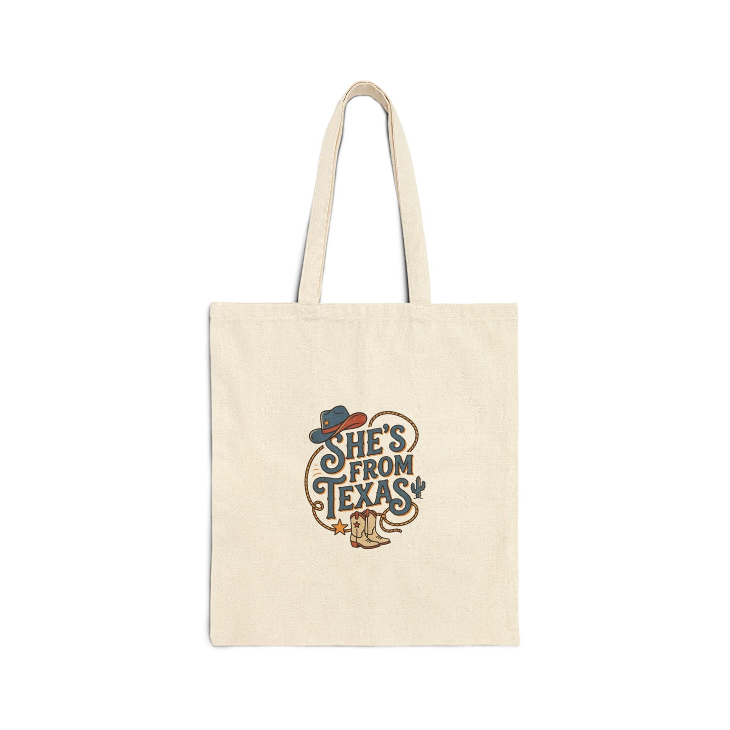 Texas Cotton Canvas Tote Bag
