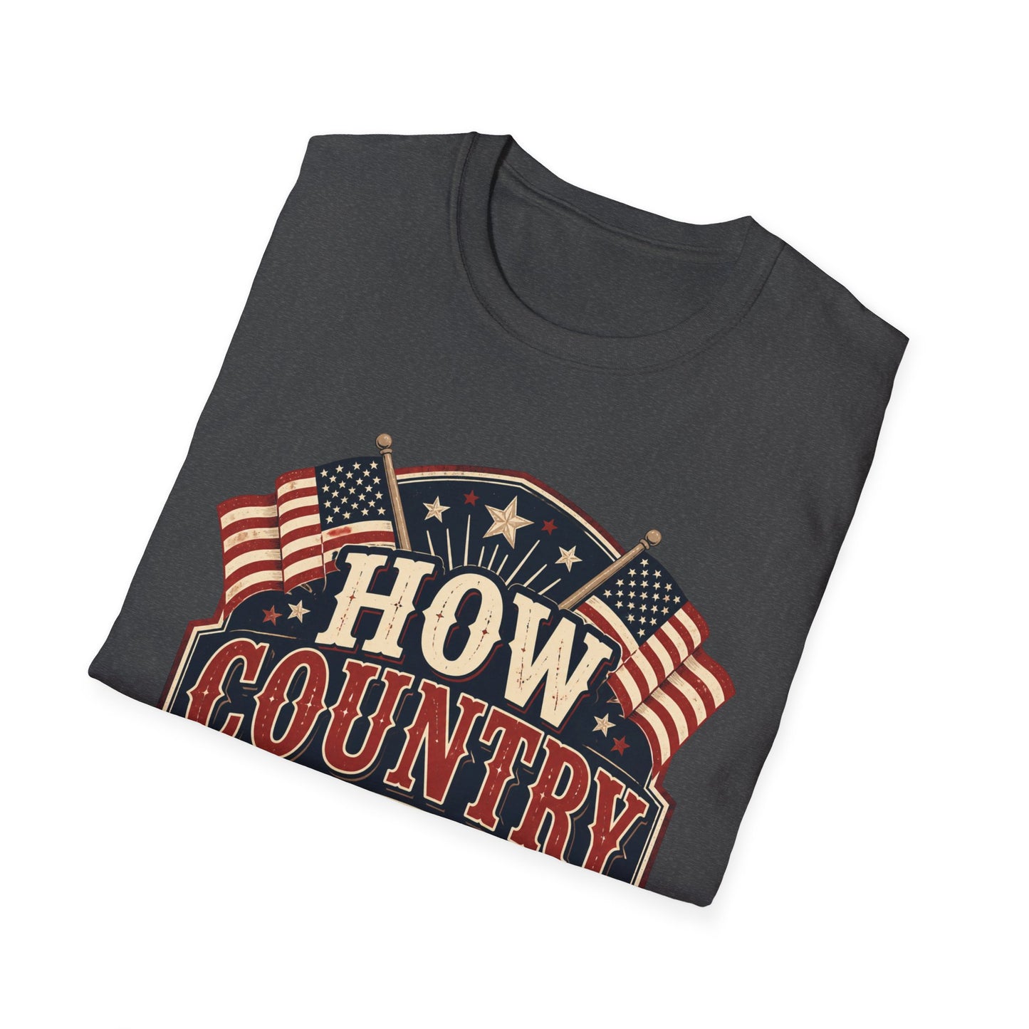 How Country Are You? T-Shirt — Vintage American Flag Country Graphic Tee