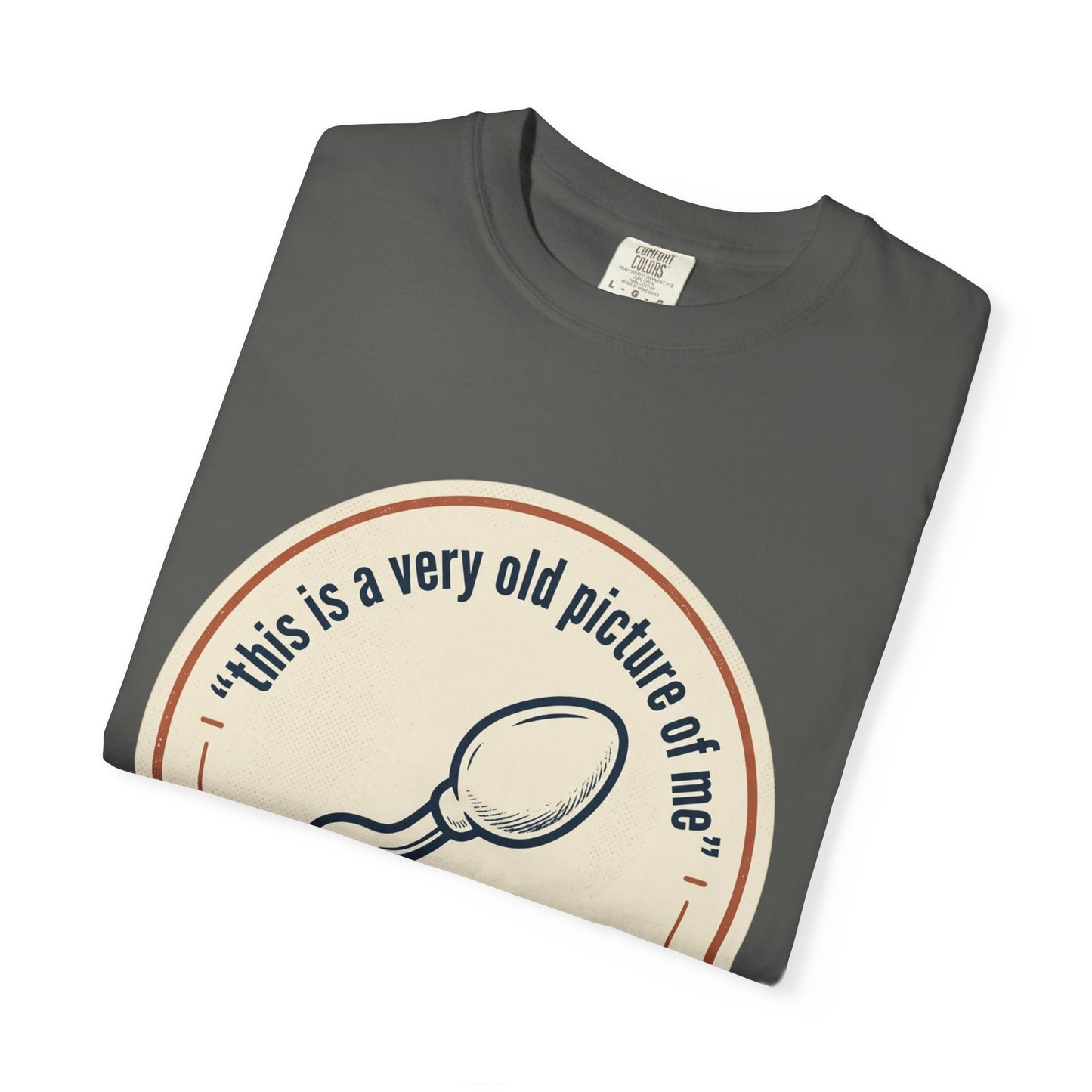 Vintage Sperm Graphic T-Shirt — "this is a very old picture of me"