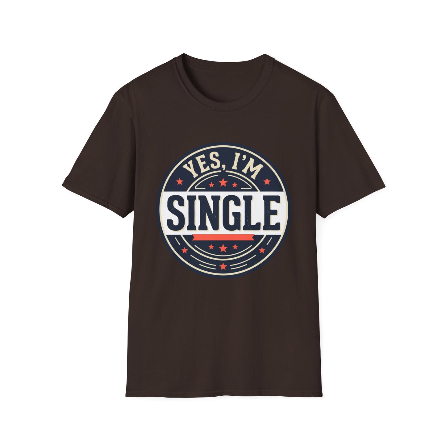 "Yes, I’m Single" Graphic Tee - Single Badge T-Shirt