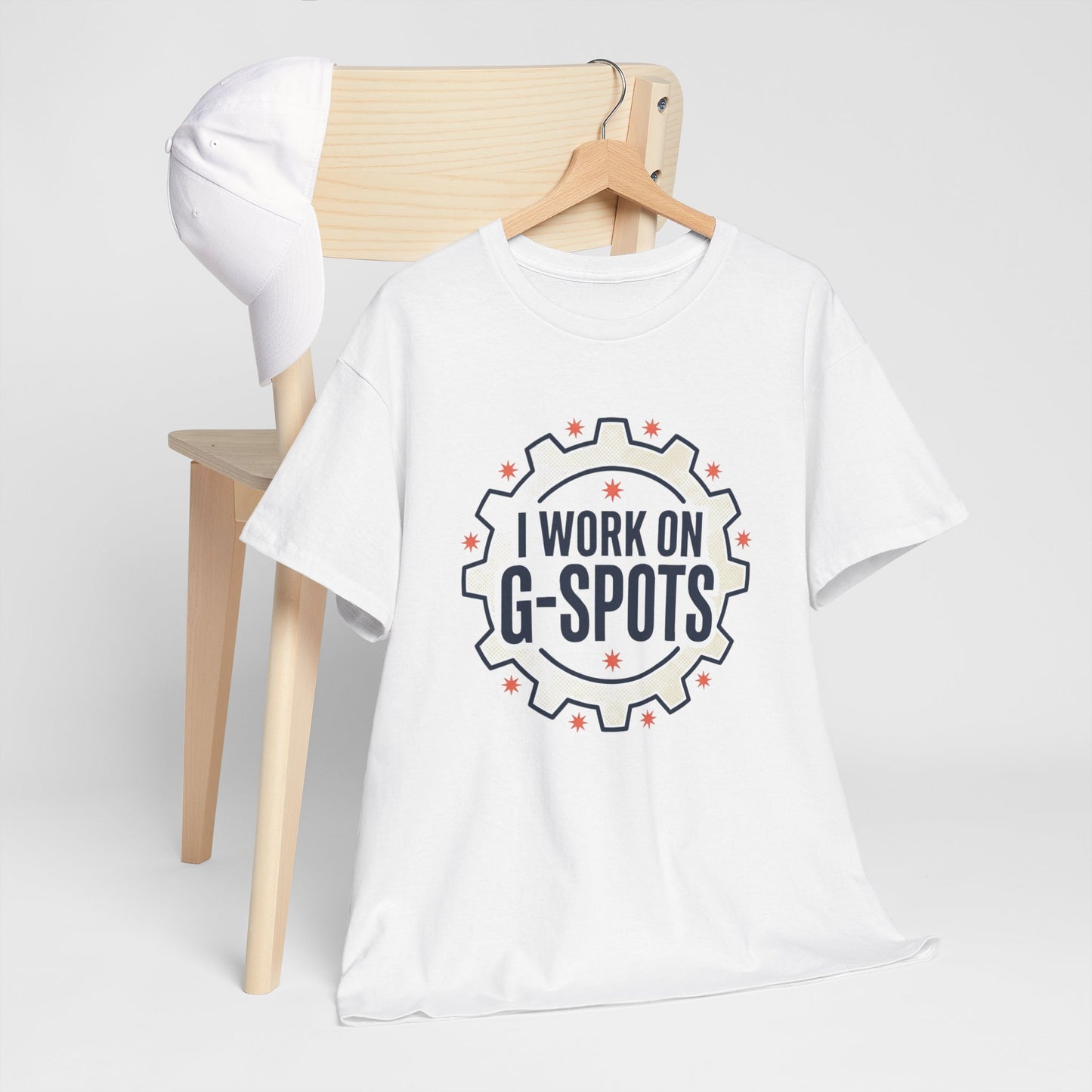 “I Work On G‑Spots” Funny Mechanical Gear Graphic Tee