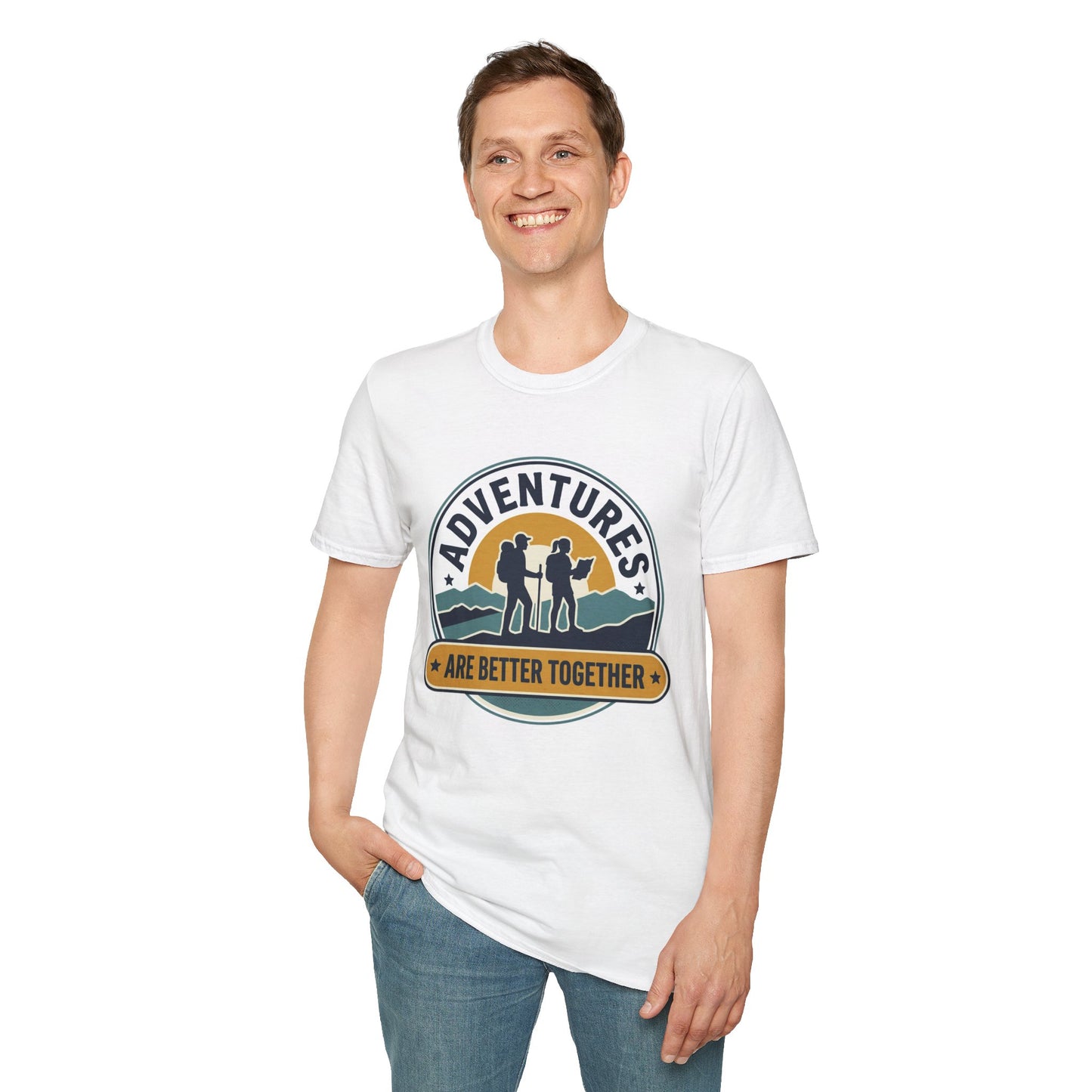 Adventures Are Better Together T-Shirt — Couples Hiking Outdoor Graphic Tee