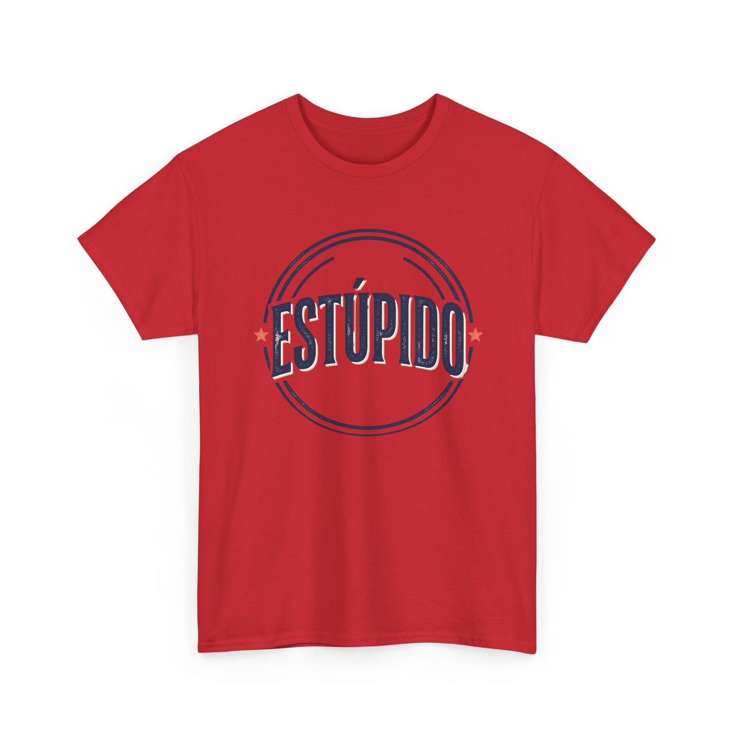 ESTÚPIDO Circle Logo Graphic Tee (Spanish Funny Statement)