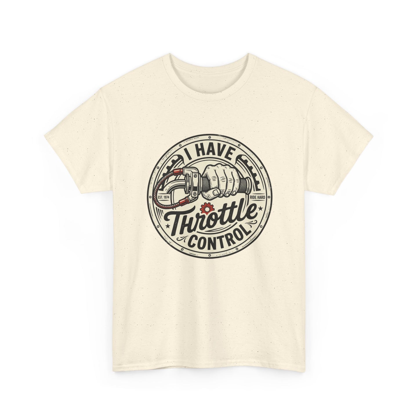 Throttle Control T-Shirt — "I Have Throttle Control" Vintage Motorcycle Tee