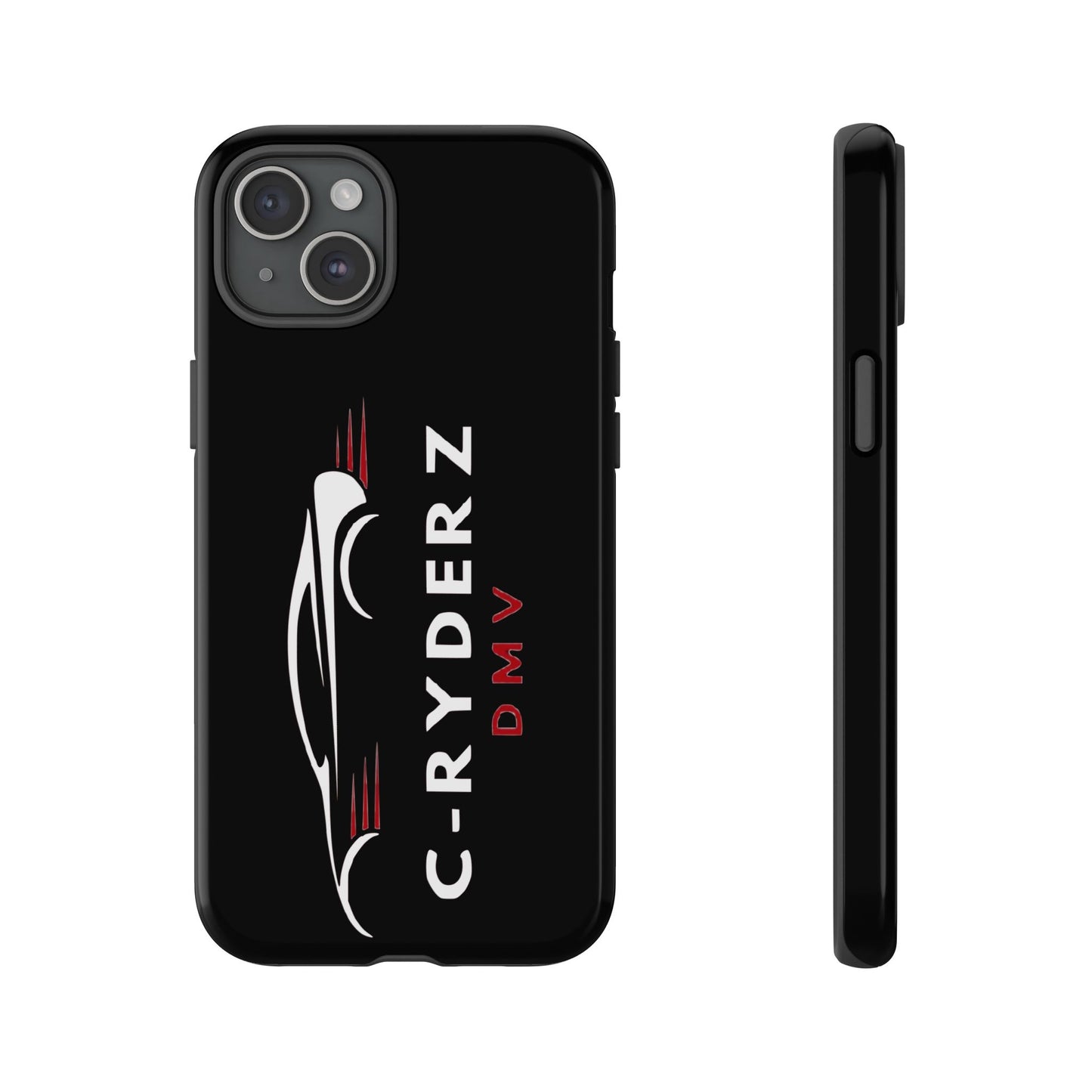 C-Ryderz DMV Black Slim Phone Case — Sporty Car Silhouette Protective Cover Printify