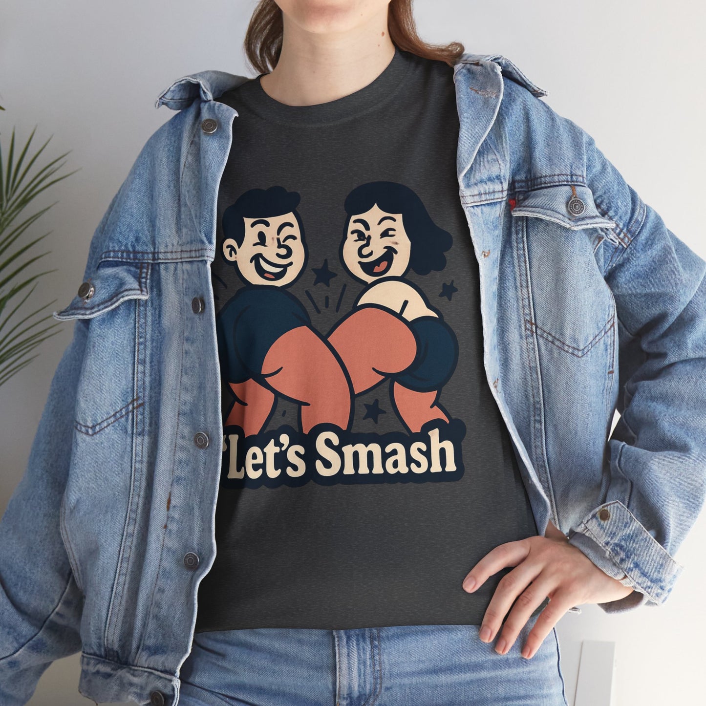 Let's Smash Tee — Retro Couples Valentine's T-Shirt