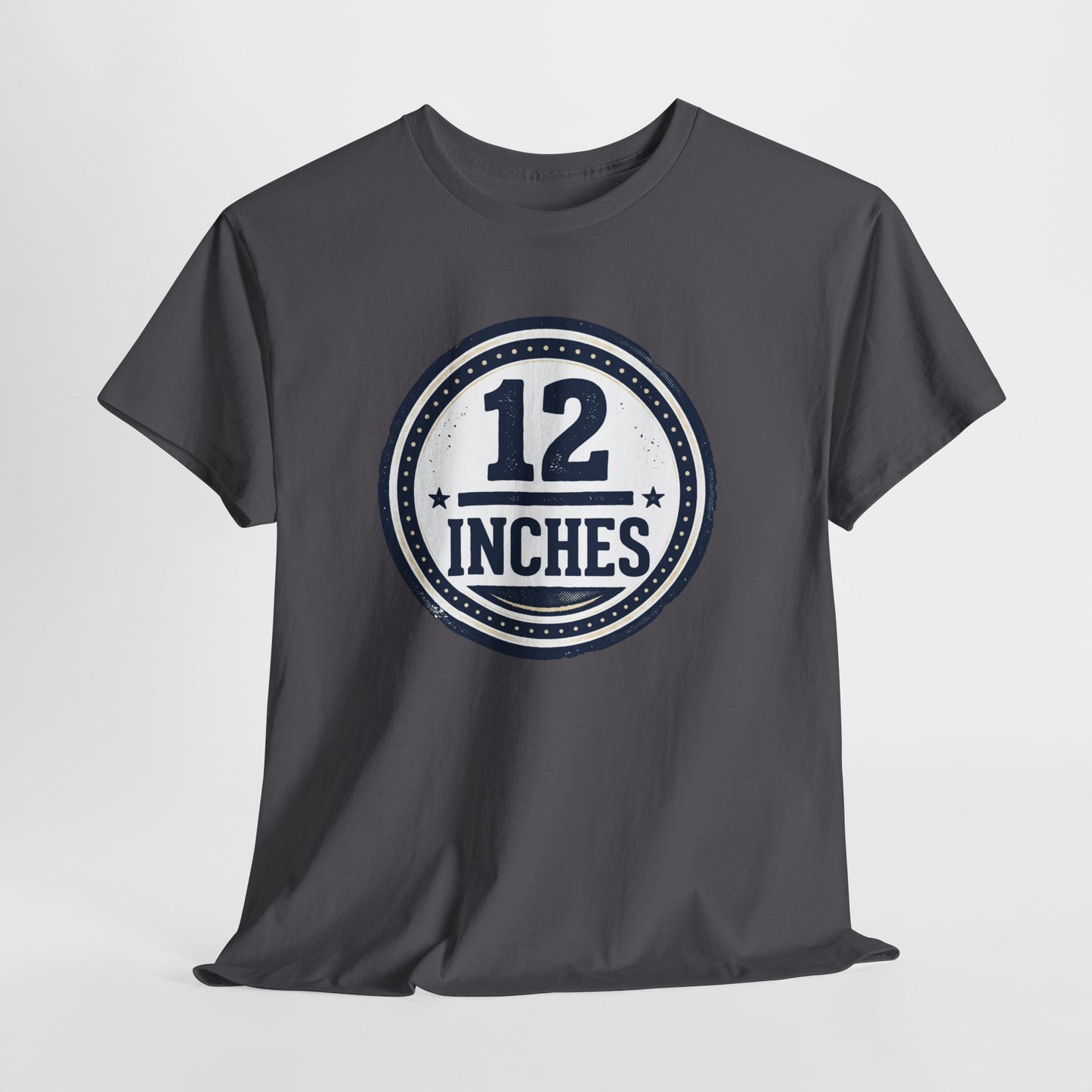 12 Inches Badge T-Shirt — Vintage Stamp Graphic Tee