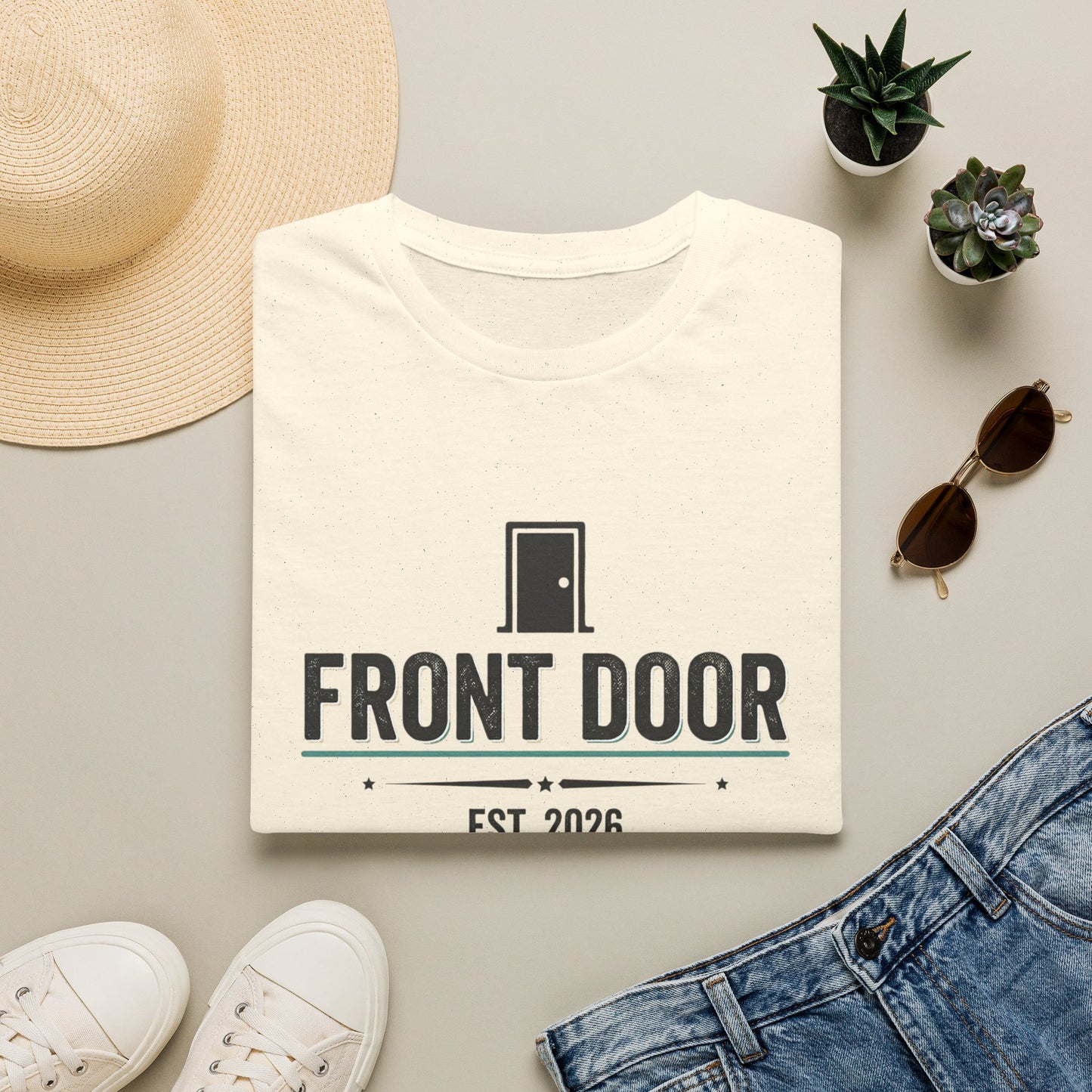 Front Door T‑Shirt – 'Front Door' Logo Tee (Est. 2026)