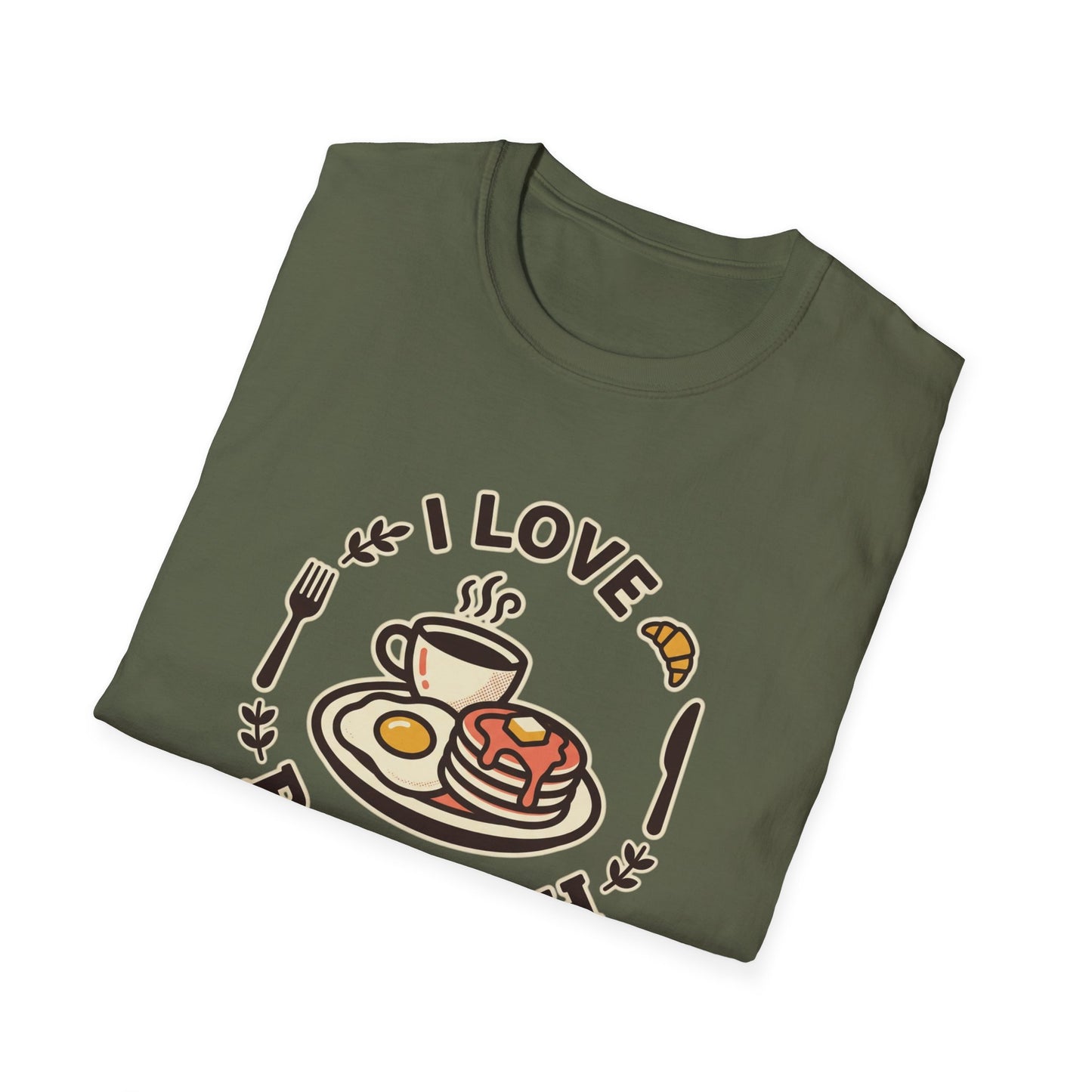 Brunch Lover T-Shirt – "I Love Brunch" Pancakes & Coffee Graphic Tee