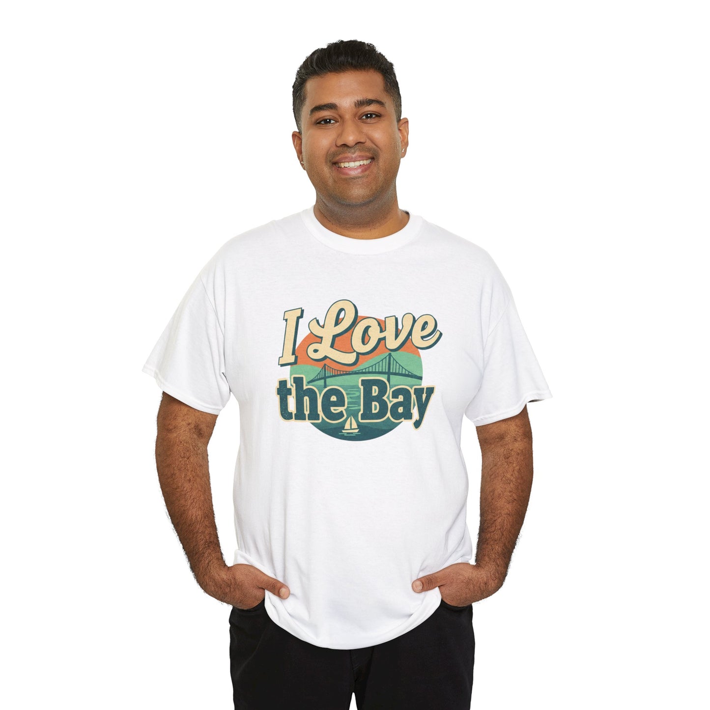I Love the Bay T-Shirt — Retro Coastal Tee for Bay Lovers