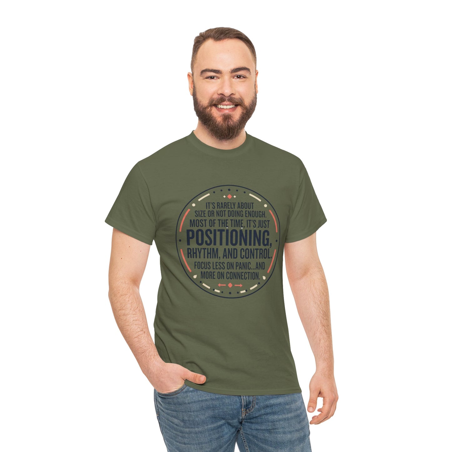 "Positioning, Rhythm, and Control" Motivational Tee—Inspirational Quote T-Shirt