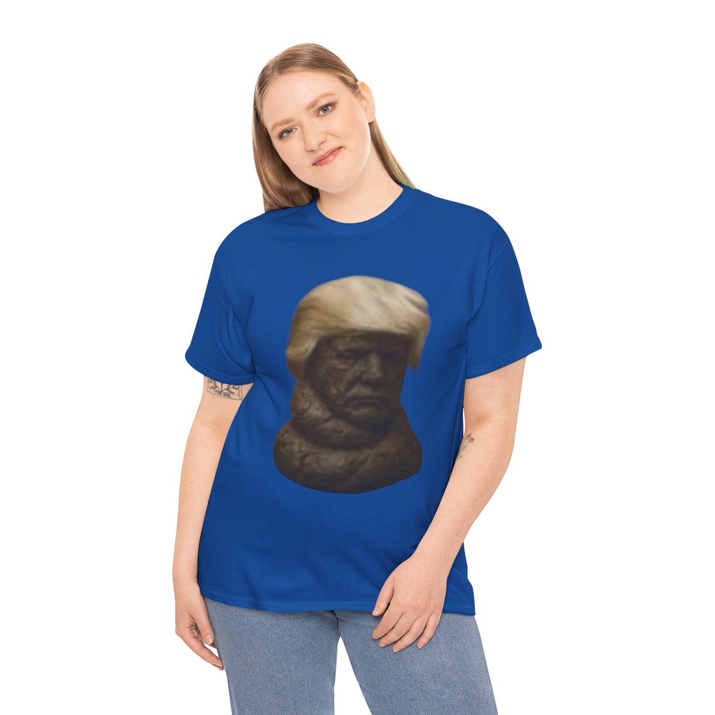 Graphic Tee — Bronze Bust Illustration T‑Shirt