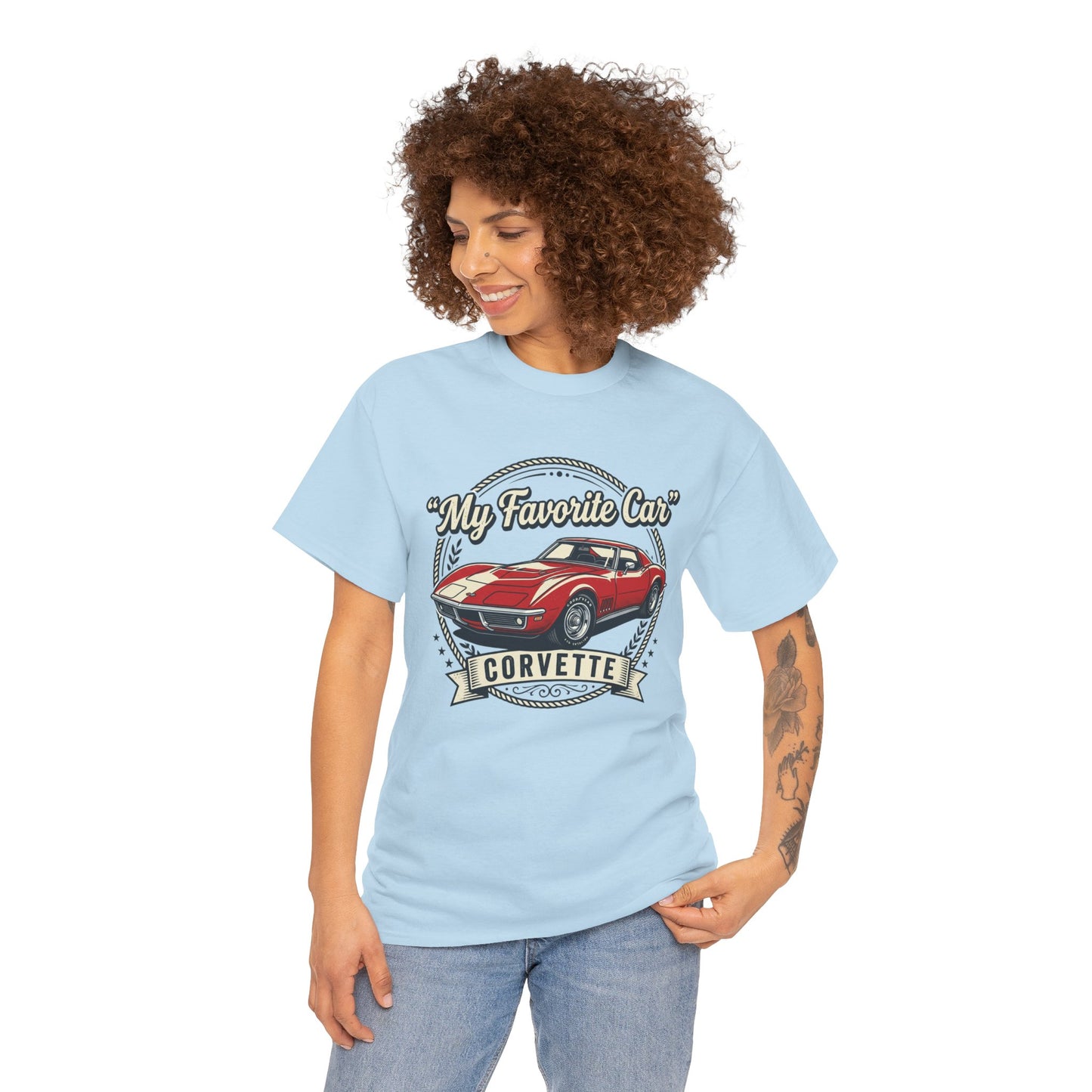 Corvette 'My Favorite Car' Classic Muscle Tee Printify