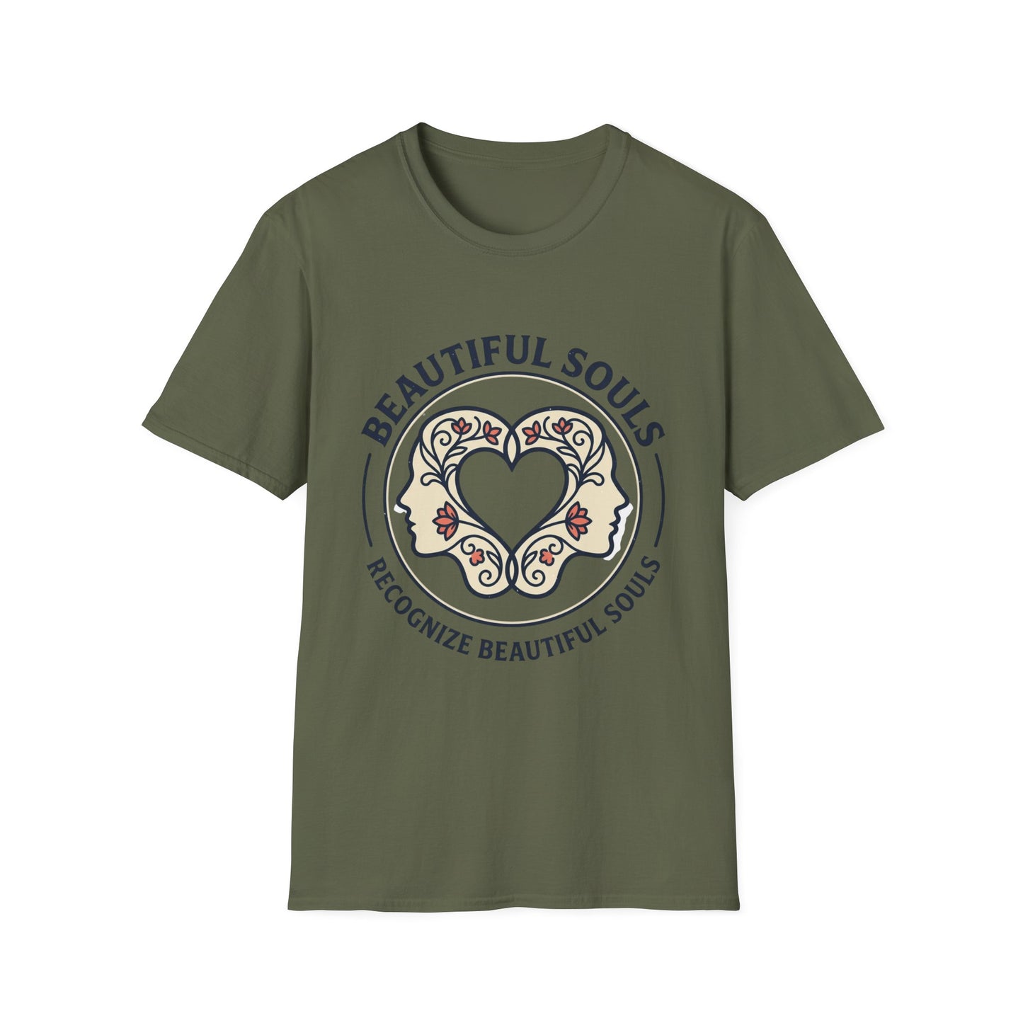 Beautiful Souls Graphic T-Shirt — "Beautiful Souls" Heart Floral Tee