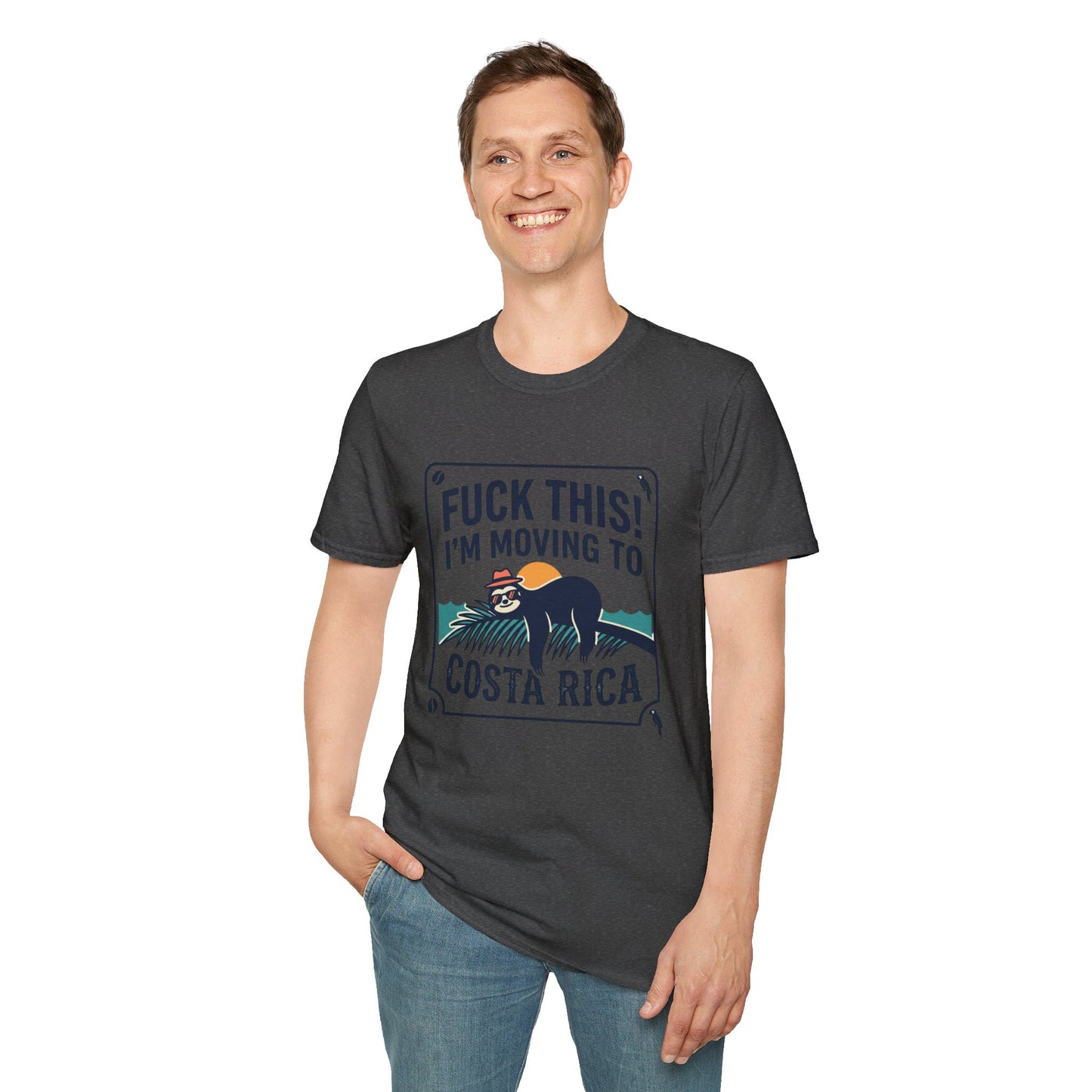 I'm Moving to Costa Rica T-Shirt — Funny Sloth 'Fuck This!' Vacation Tee