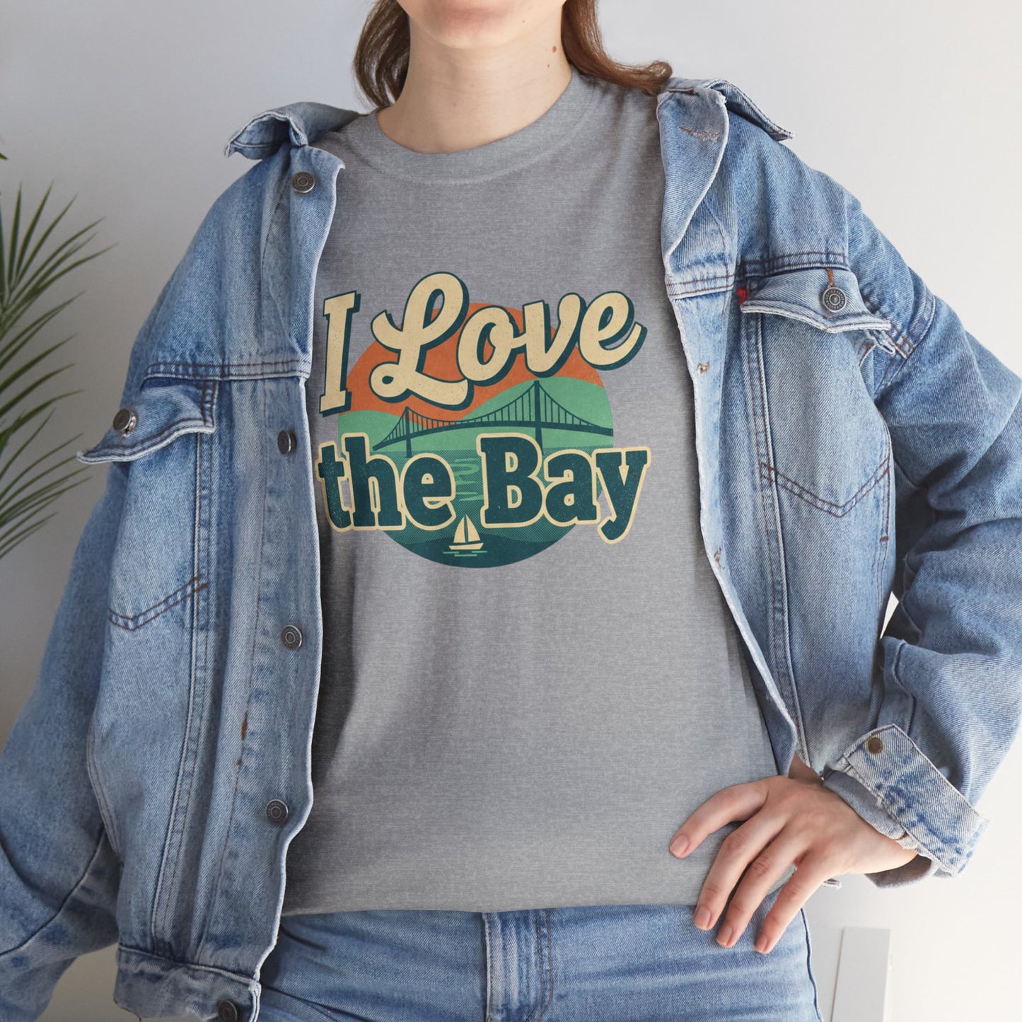 I Love the Bay T-Shirt — Retro Coastal Tee for Bay Lovers