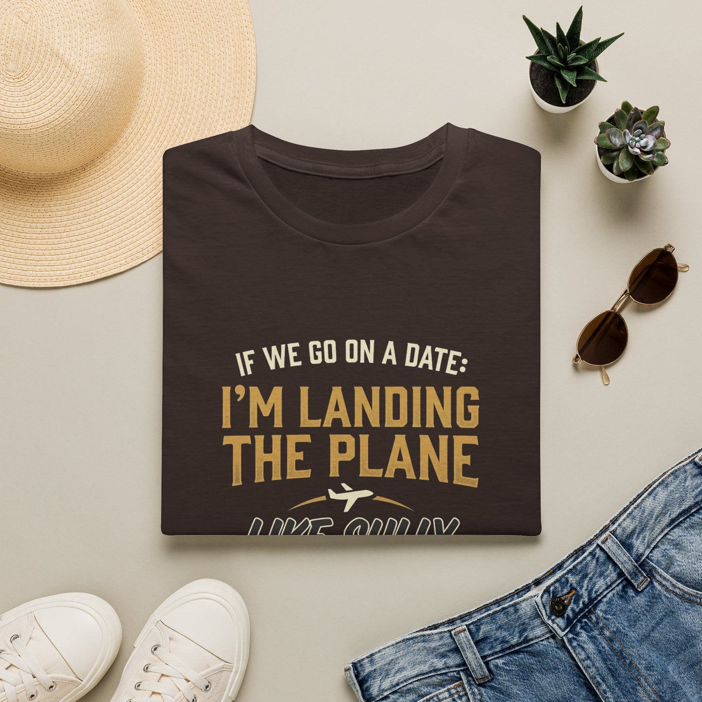I'm Landing the Plane T-Shirt — Funny Pilot/Flight Crew Tee ("I'm Landing the Plane Like Sully")