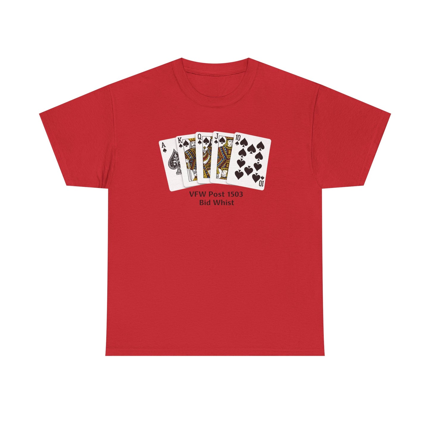 Bid Whist Card Tee — VFW Post 1501 Poker Night T-Shirt