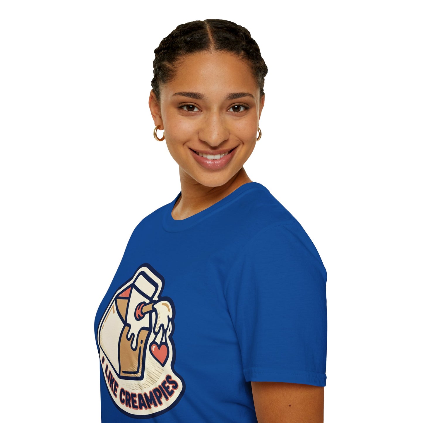 Cream Pie Cartoon T-Shirt — "I Like Creampies" Retro Milk Carton Graphic Tee