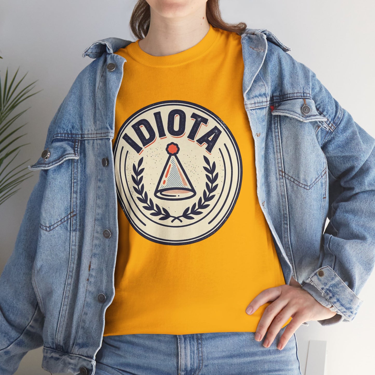 Idiota Crest T-Shirt — Vintage Emblem Graphic Tee