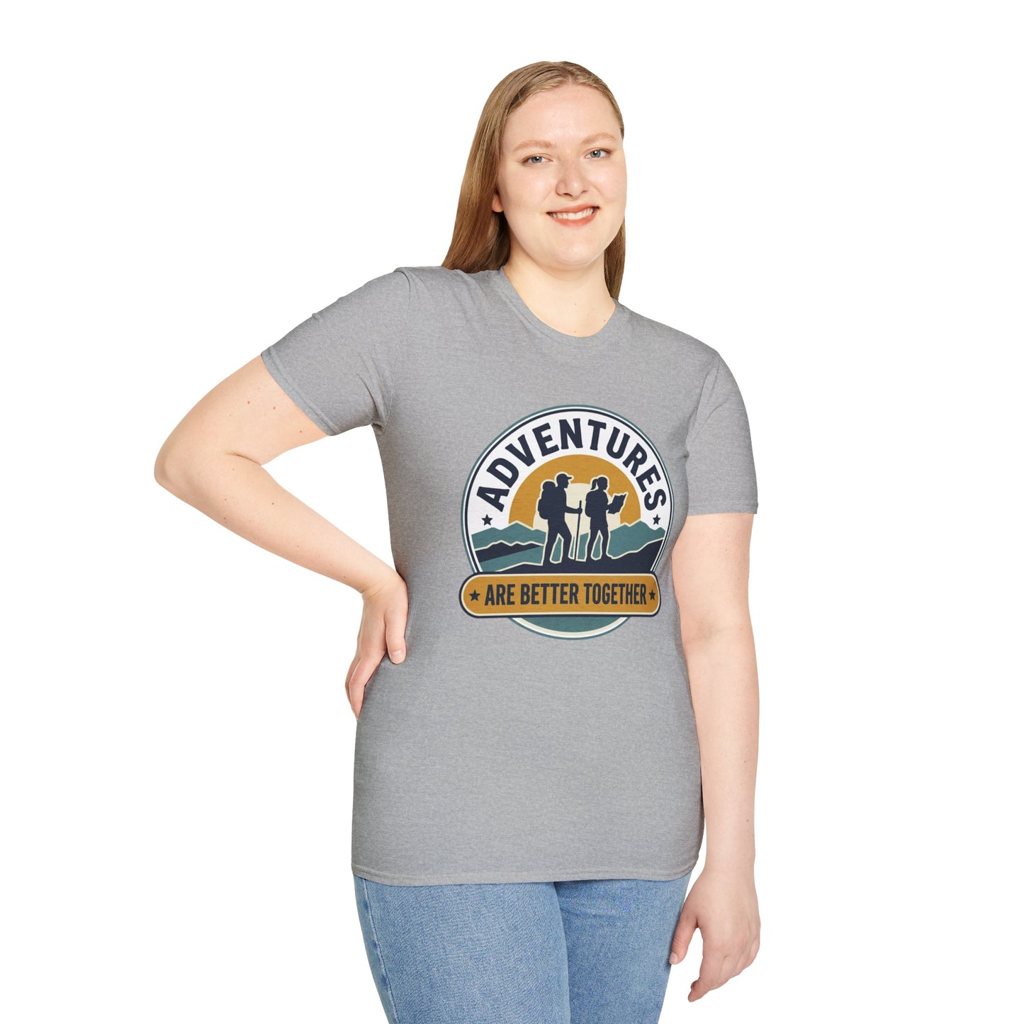 Adventures Are Better Together T-Shirt — Couples Hiking Outdoor Graphic Tee