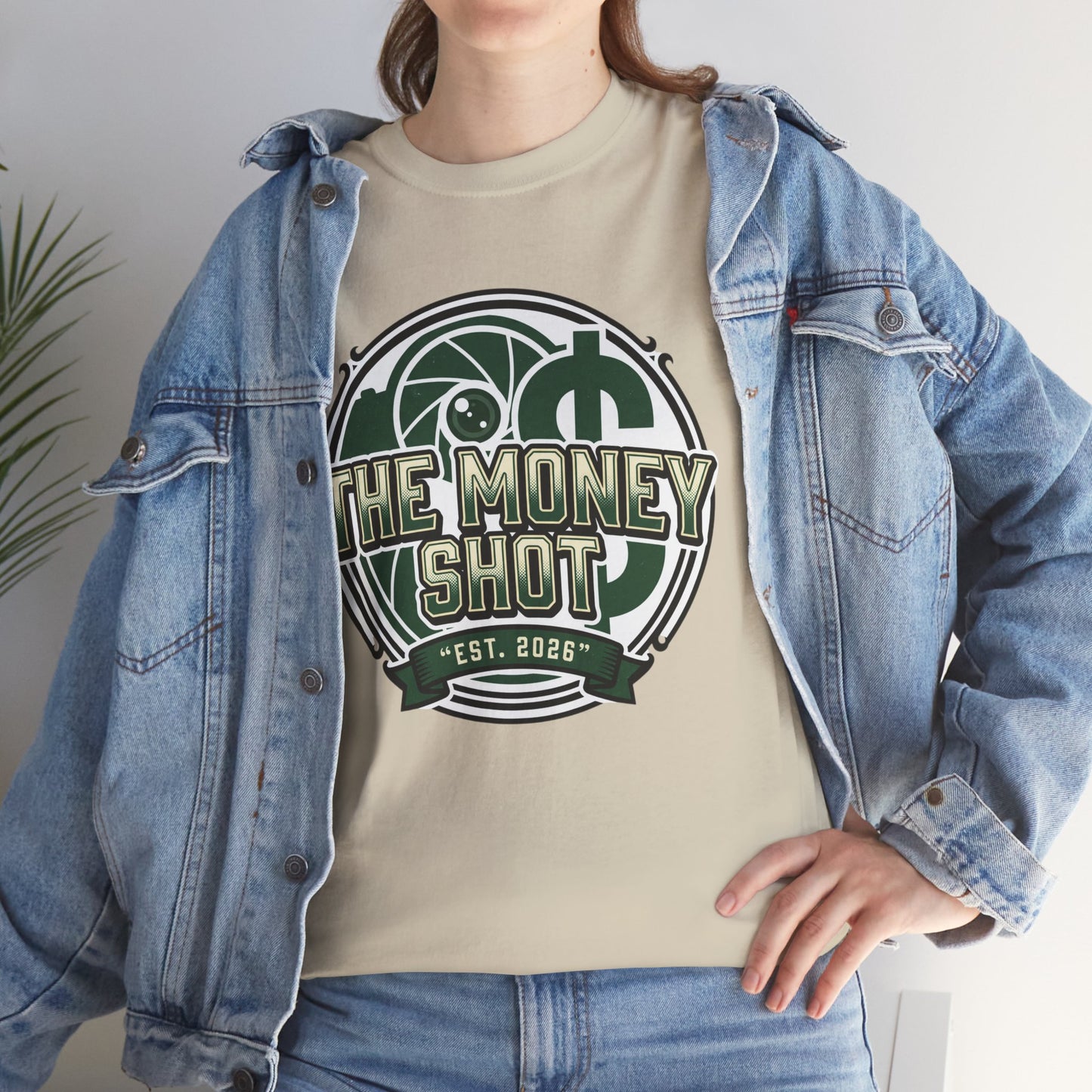 The Money Shot Graphic Tee — Retro Dollar Logo T-Shirt