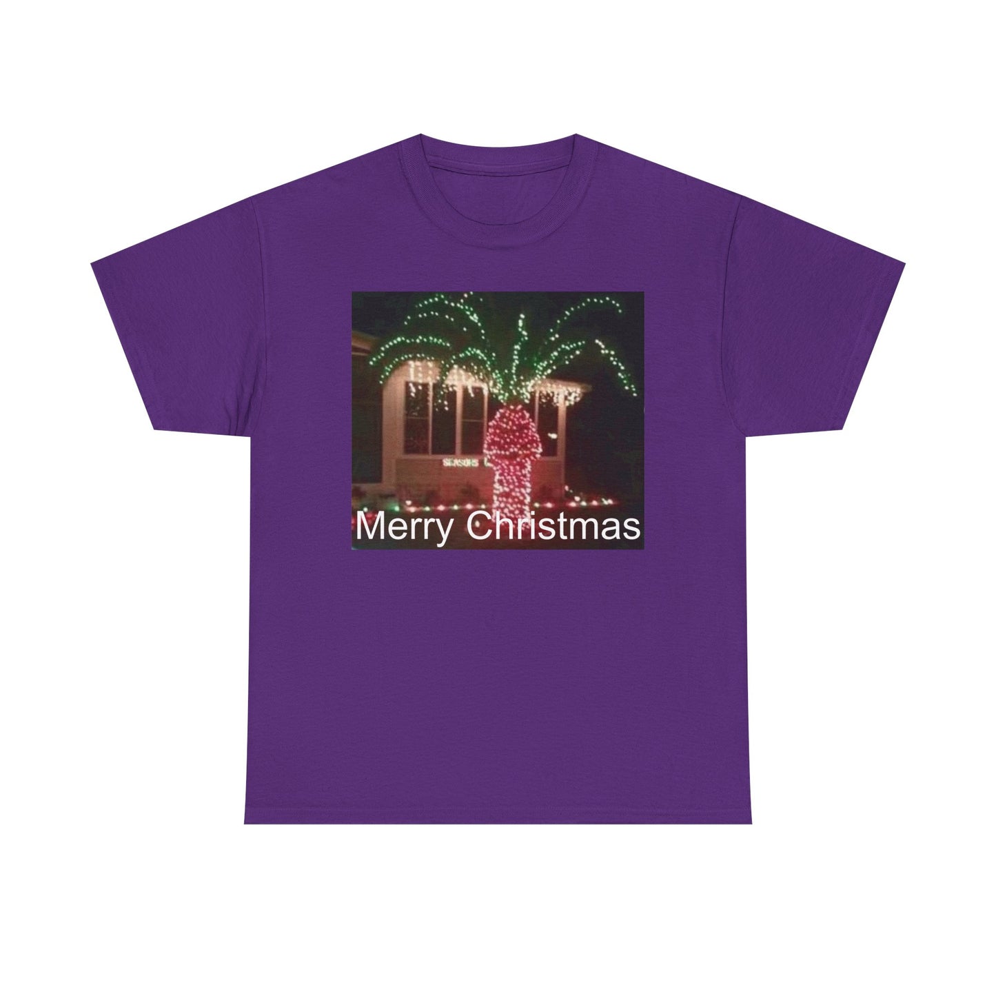 Christmas Lights Tee — 'Merry Christmas' Holiday Graphic T-Shirt Printify