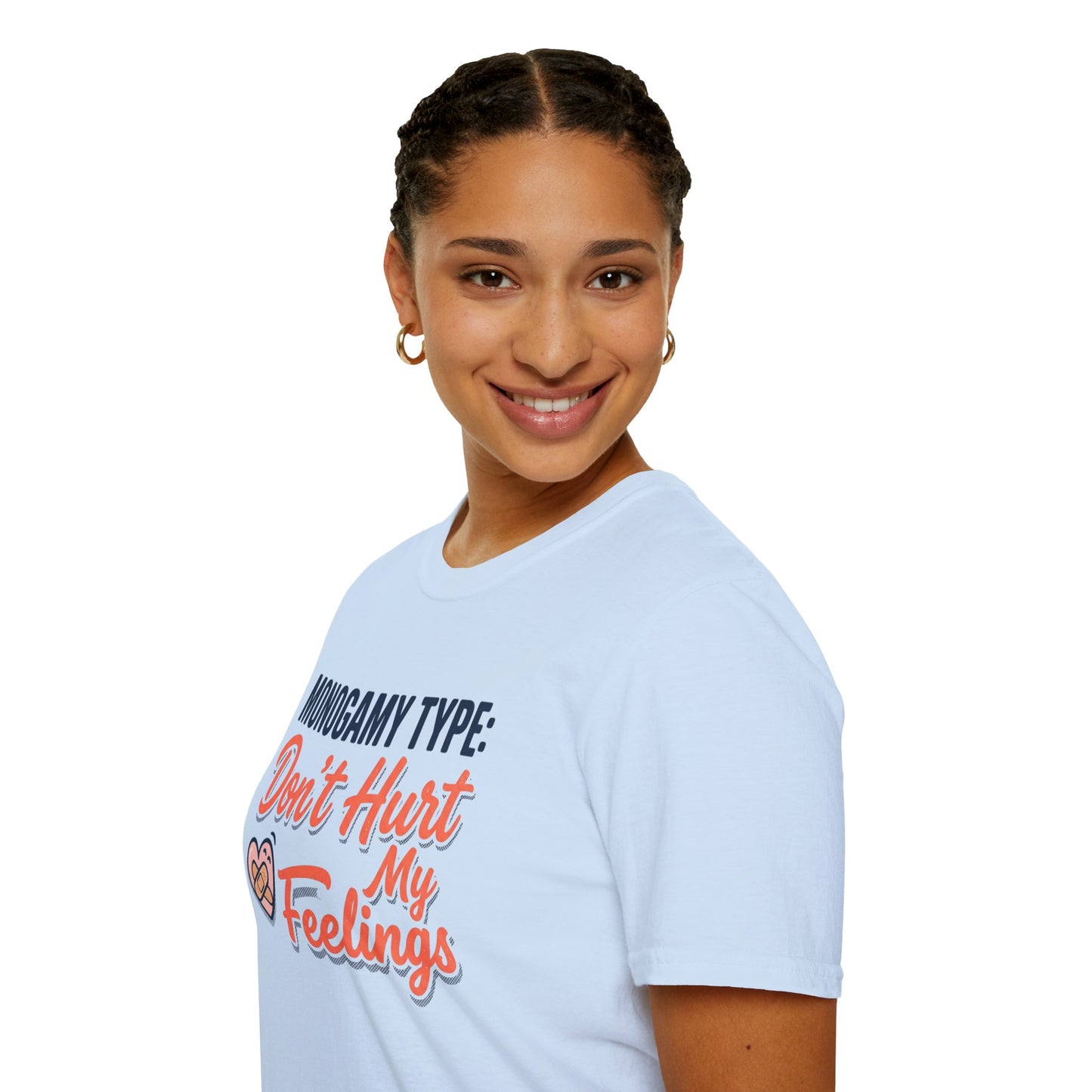 "Monogamy Type: Don't Hurt My Feelings" Graphic Tee Printify