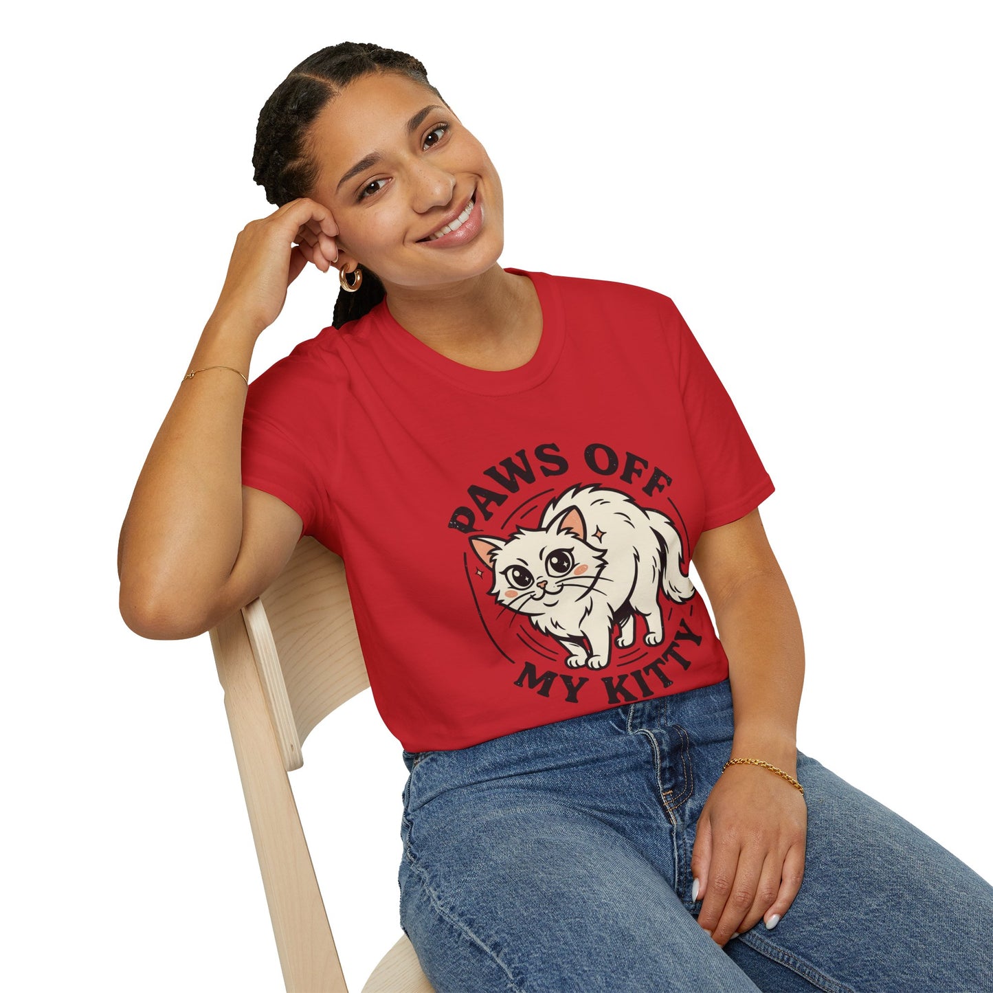 Paws Off My Kitty T-Shirt — Cute Protective Cat Graphic Tee