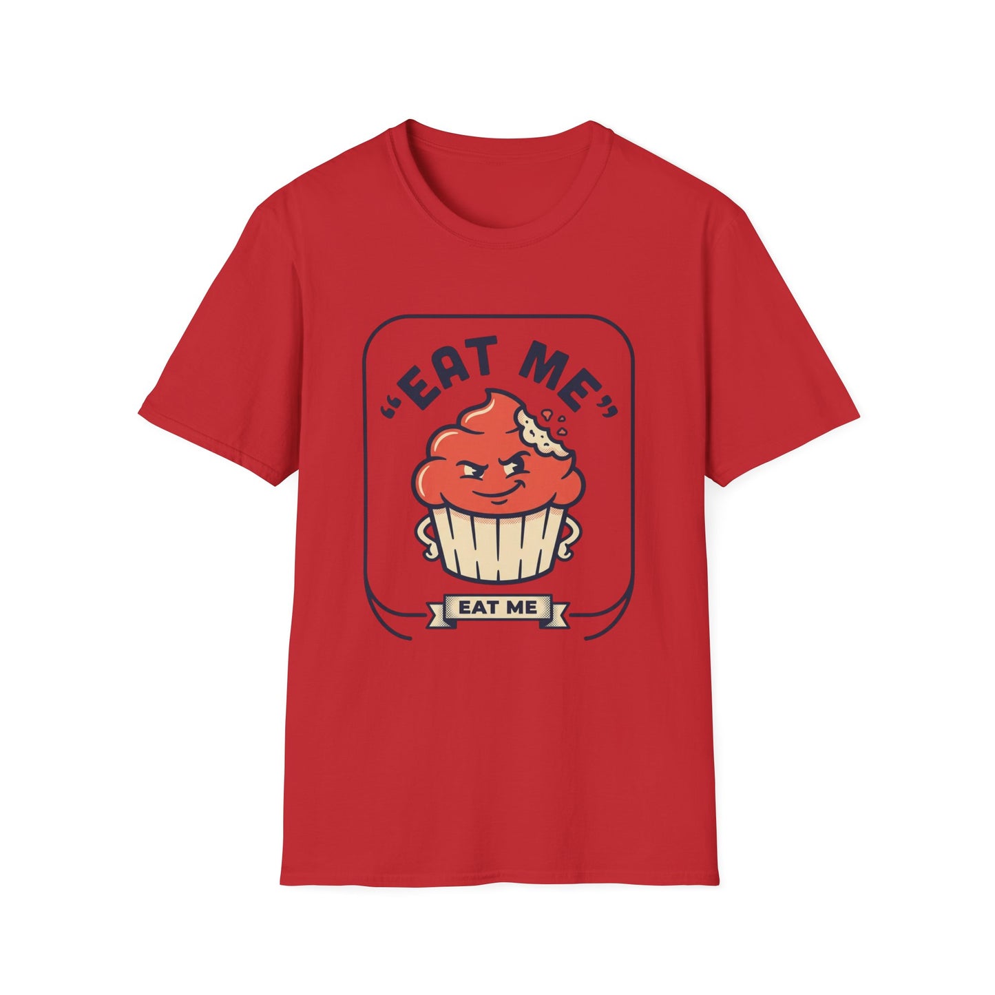 Cupcake Graphic T-Shirt — "Eat Me" Retro Dessert Tee