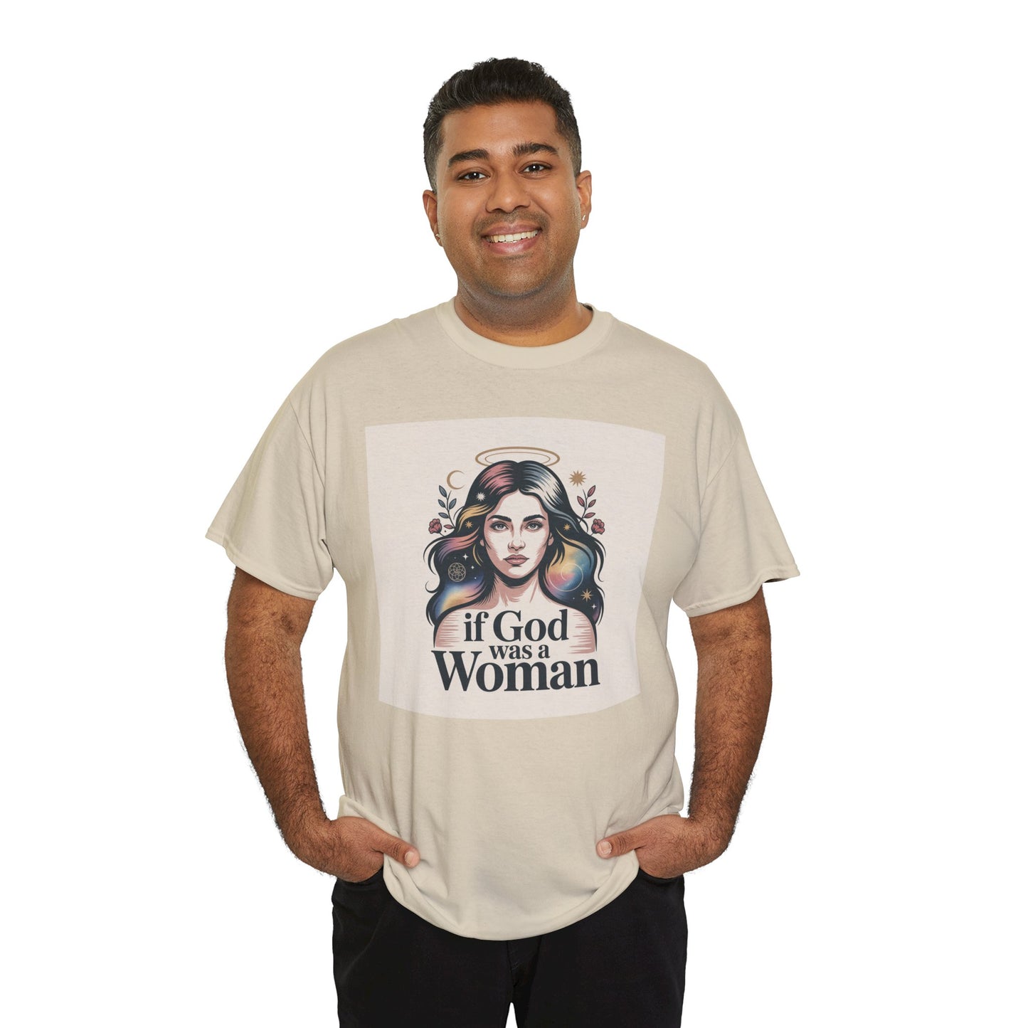 If God Was a Woman T-Shirt — Feminist Retro Portrait Tee