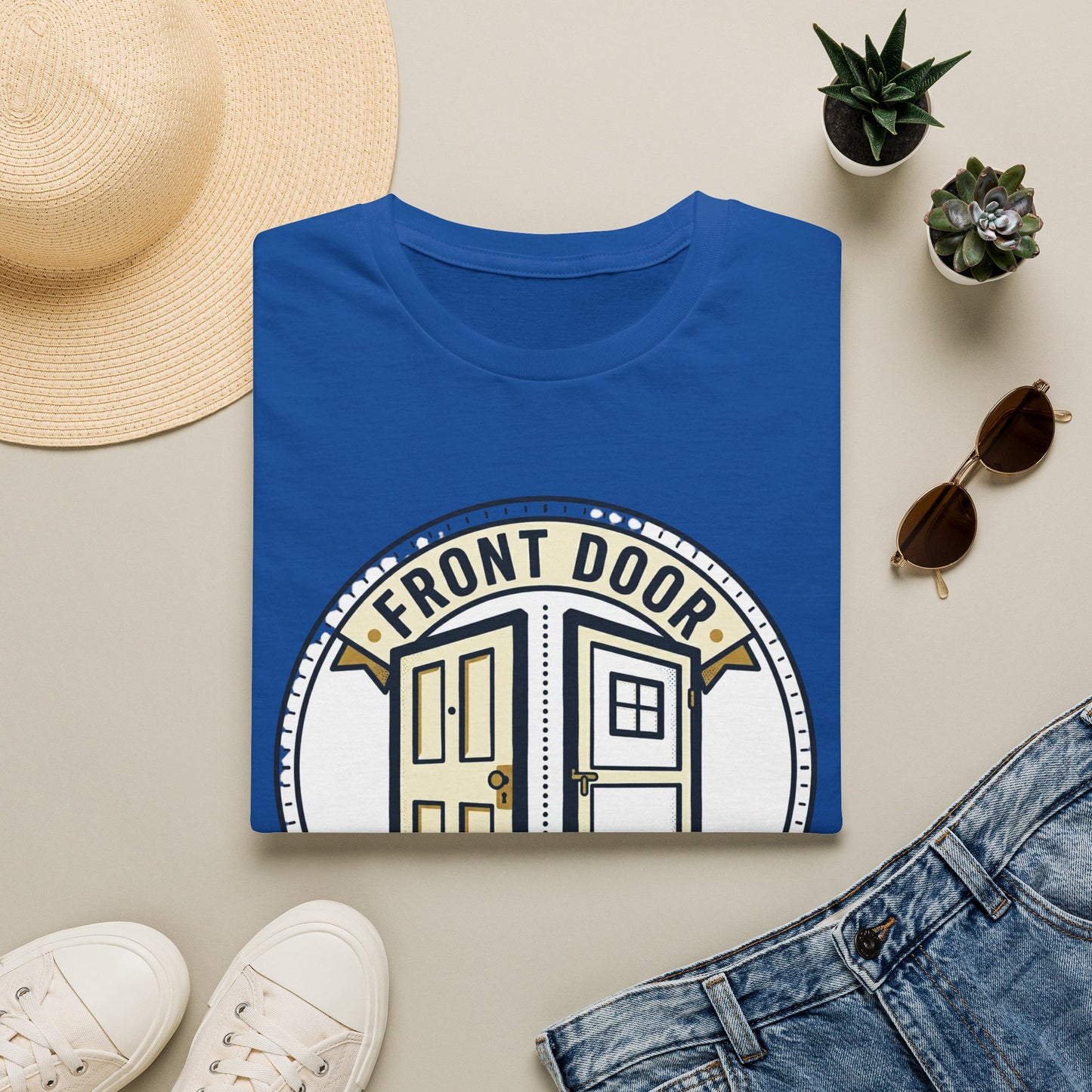 Front Door Back Door T-Shirt — Funny Two Doors Graphic Tee