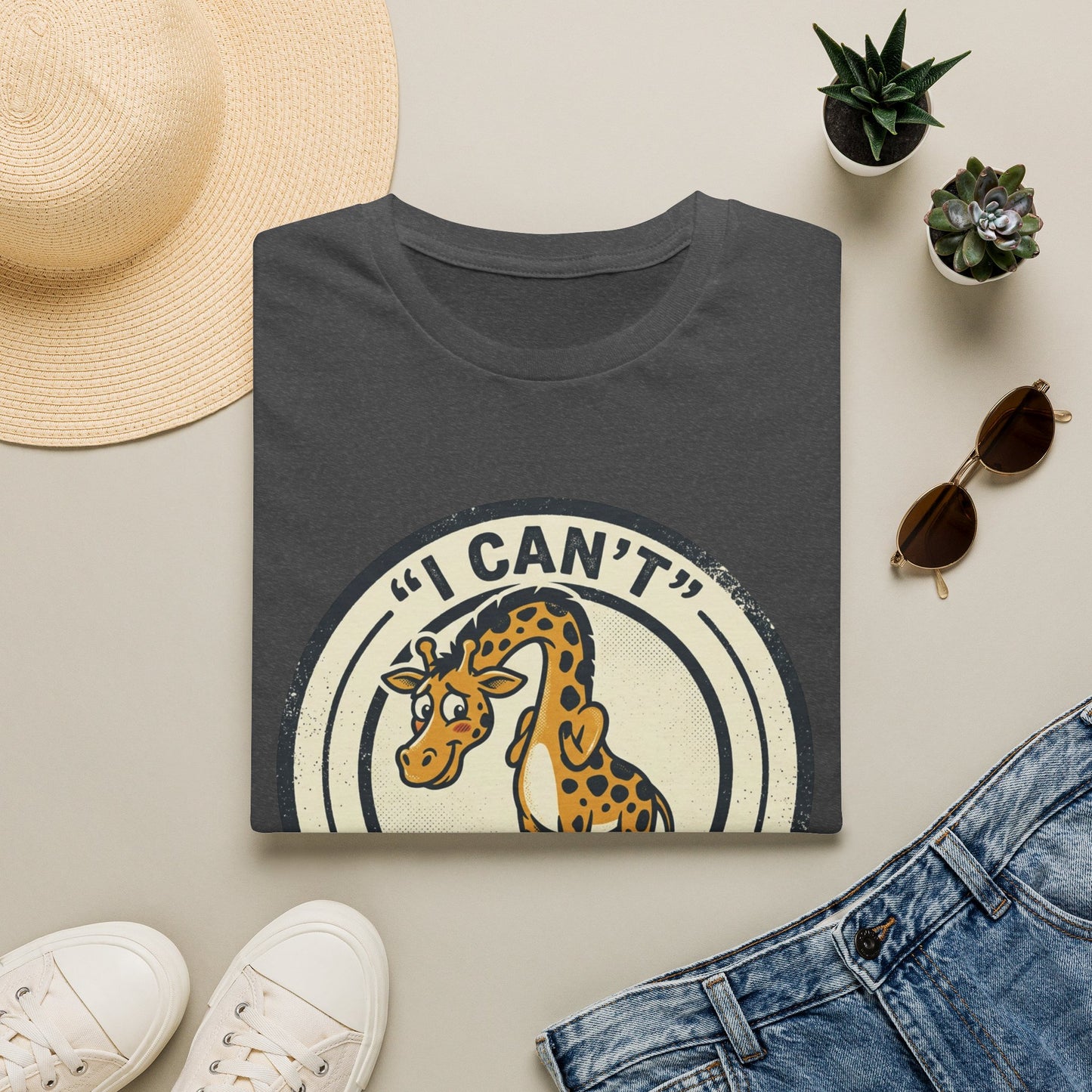 Giraffe 'I Can't Control My Height' T-Shirt