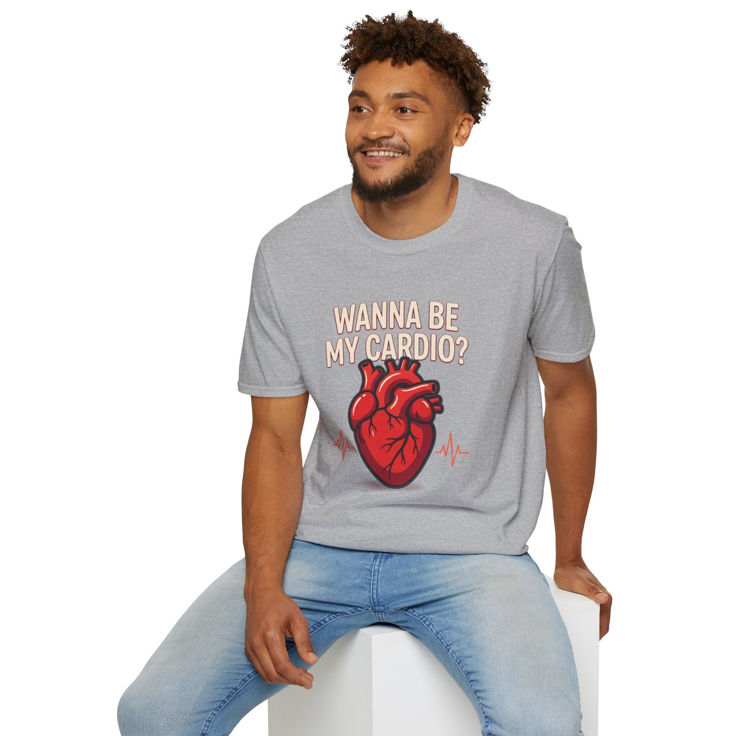 Wanna Be My Cardio? T-Shirt — Cute Anatomical Heart Graphic Tee