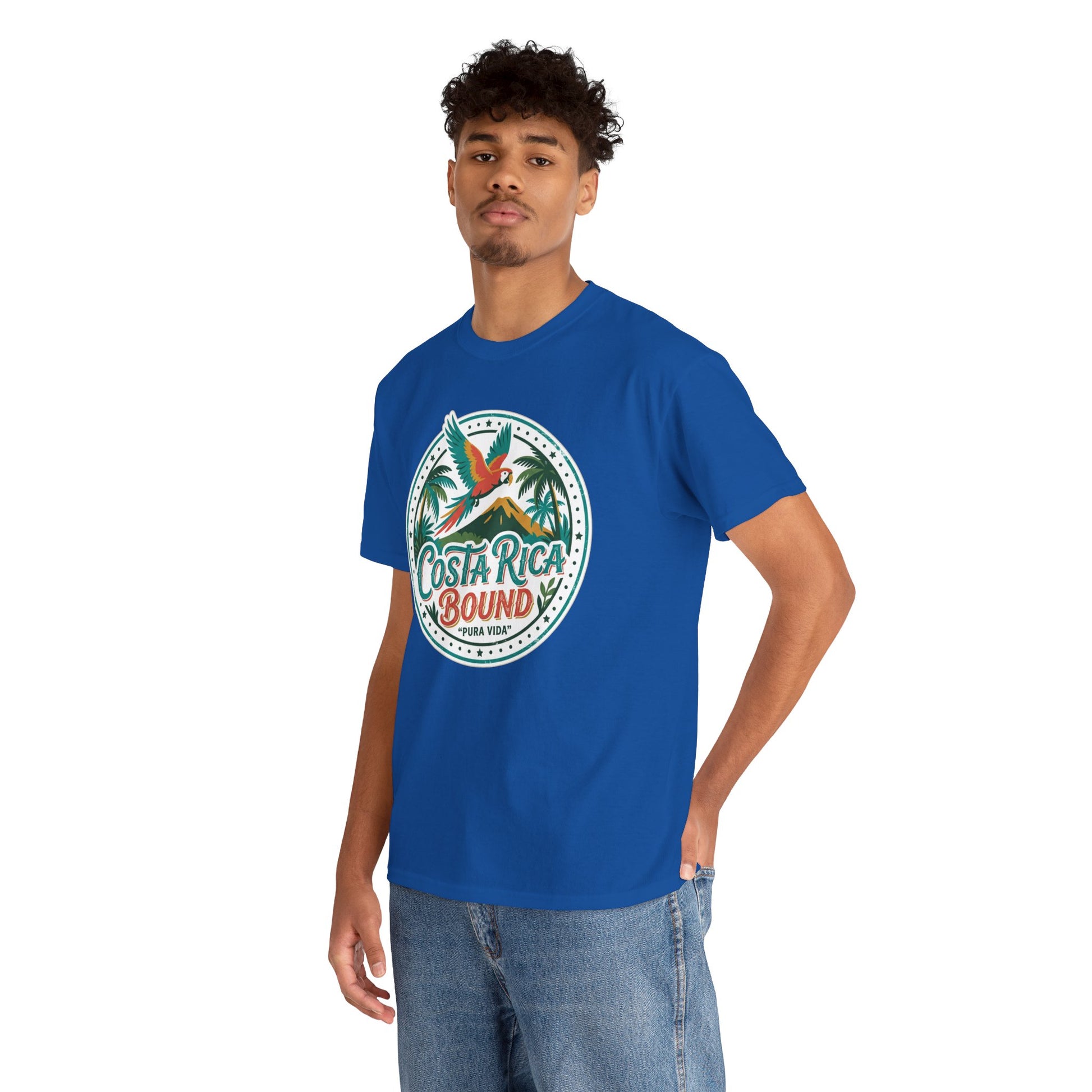 Costa Rica Bound T-Shirt — Tropical Parrot Travel Tee Printify