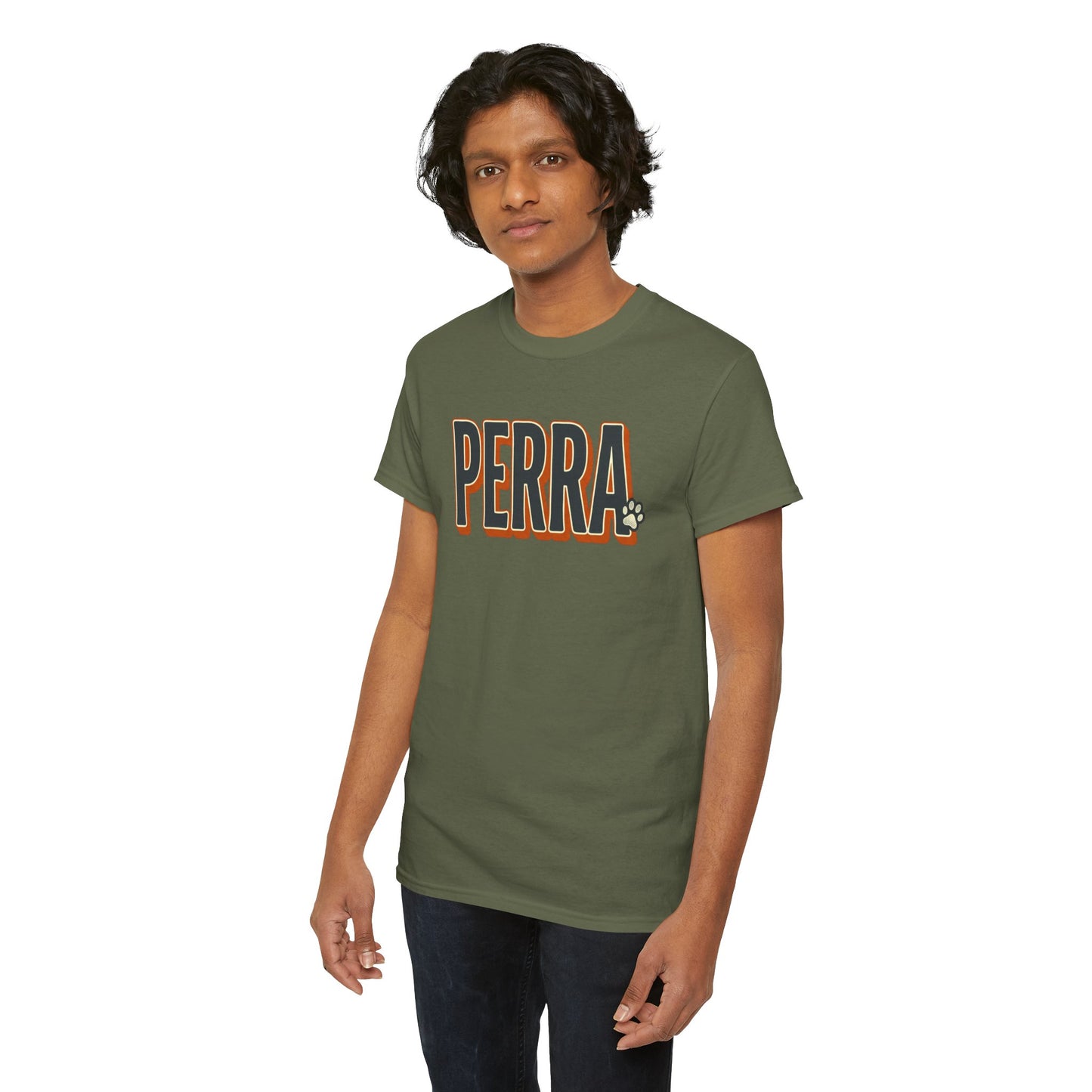 Perra Graphic Tee – Bold Retro Lettering T-Shirt