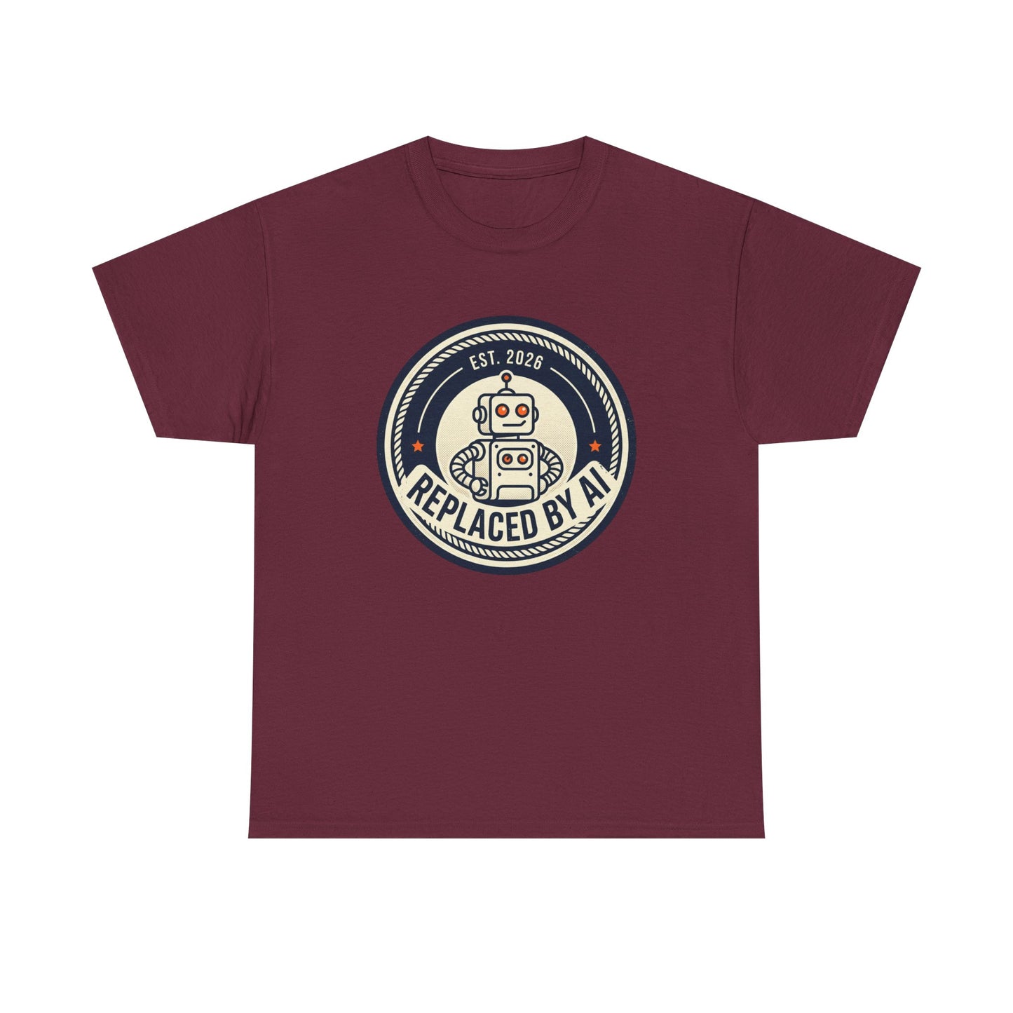 "Replaced by AI" Retro Robot Graphic Tee