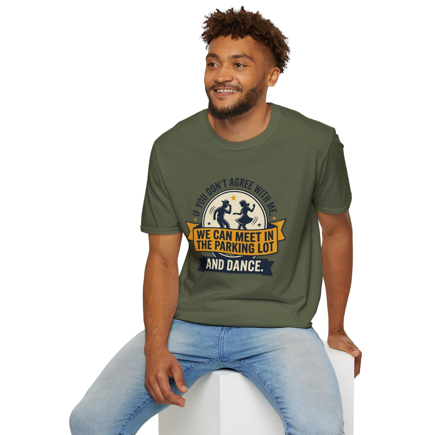"If You Don’t Agree With Me, We Can Meet in the Parking Lot and Dance" Retro Dancing Graphic Tee