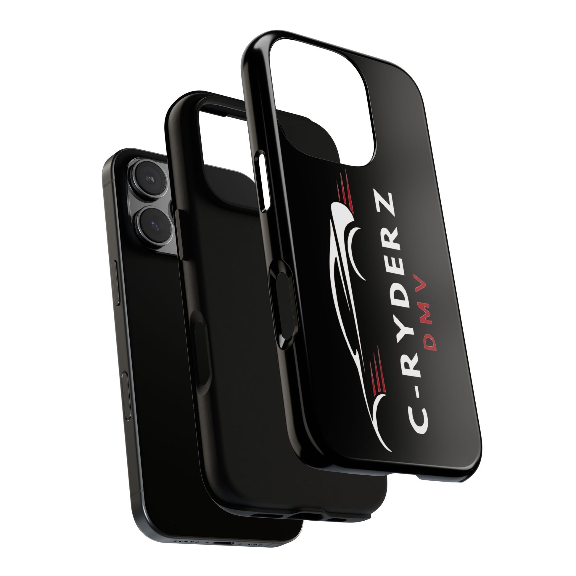 C-Ryderz DMV Black Slim Phone Case — Sporty Car Silhouette Protective Cover Printify