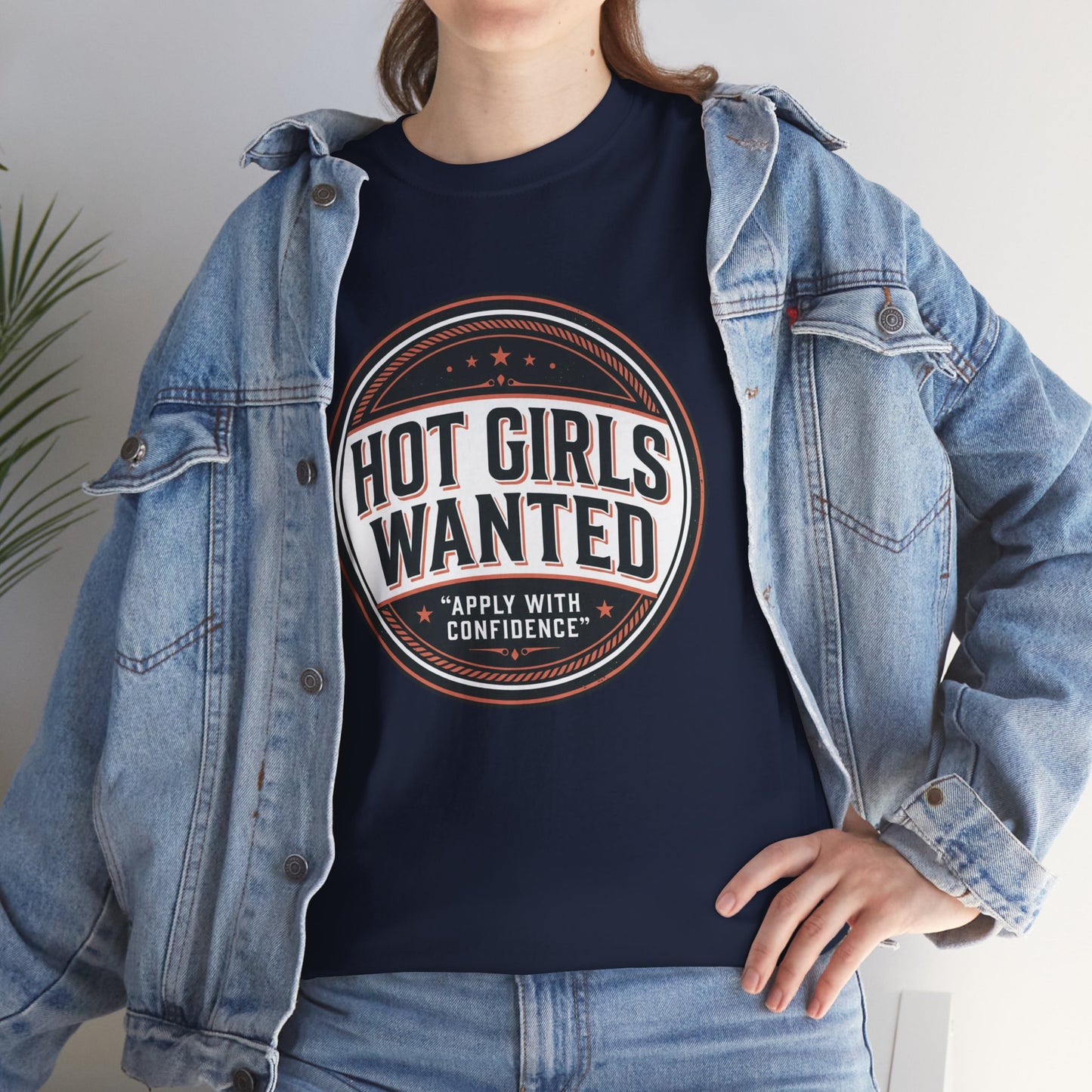 T-Shirt — "Hot Girls Wanted" Retro Badge Tee
