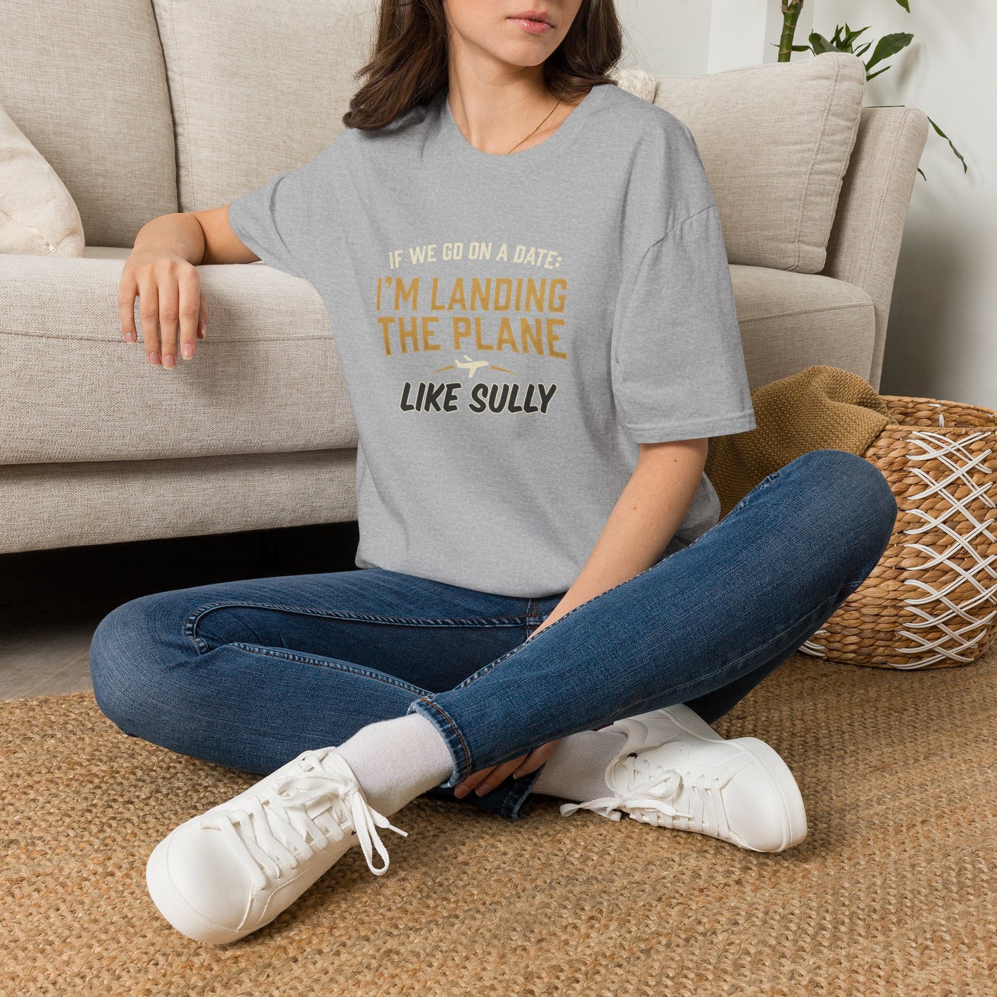 I'm Landing the Plane T-Shirt — Funny Pilot/Flight Crew Tee ("I'm Landing the Plane Like Sully")