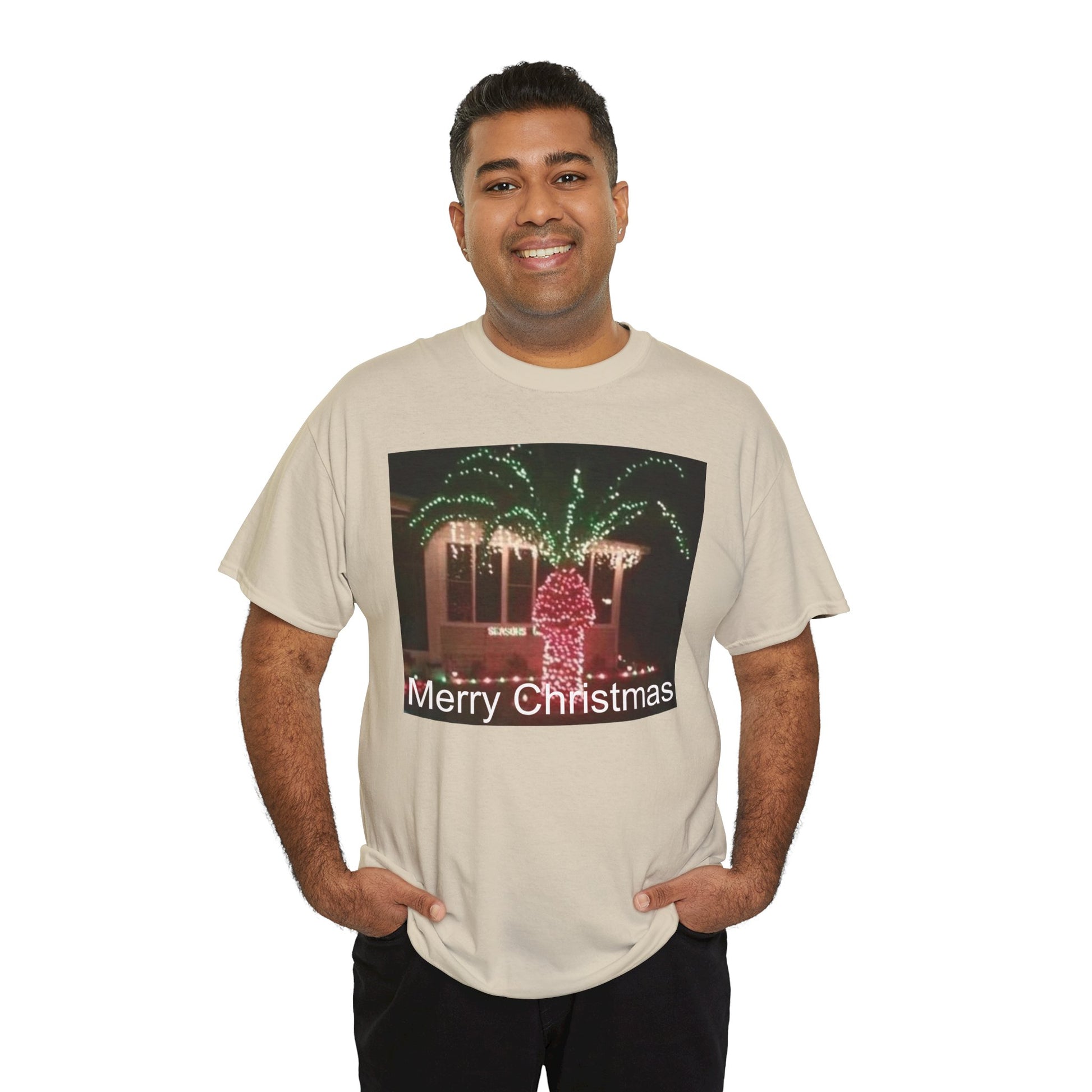 Christmas Lights Tee — 'Merry Christmas' Holiday Graphic T-Shirt Printify